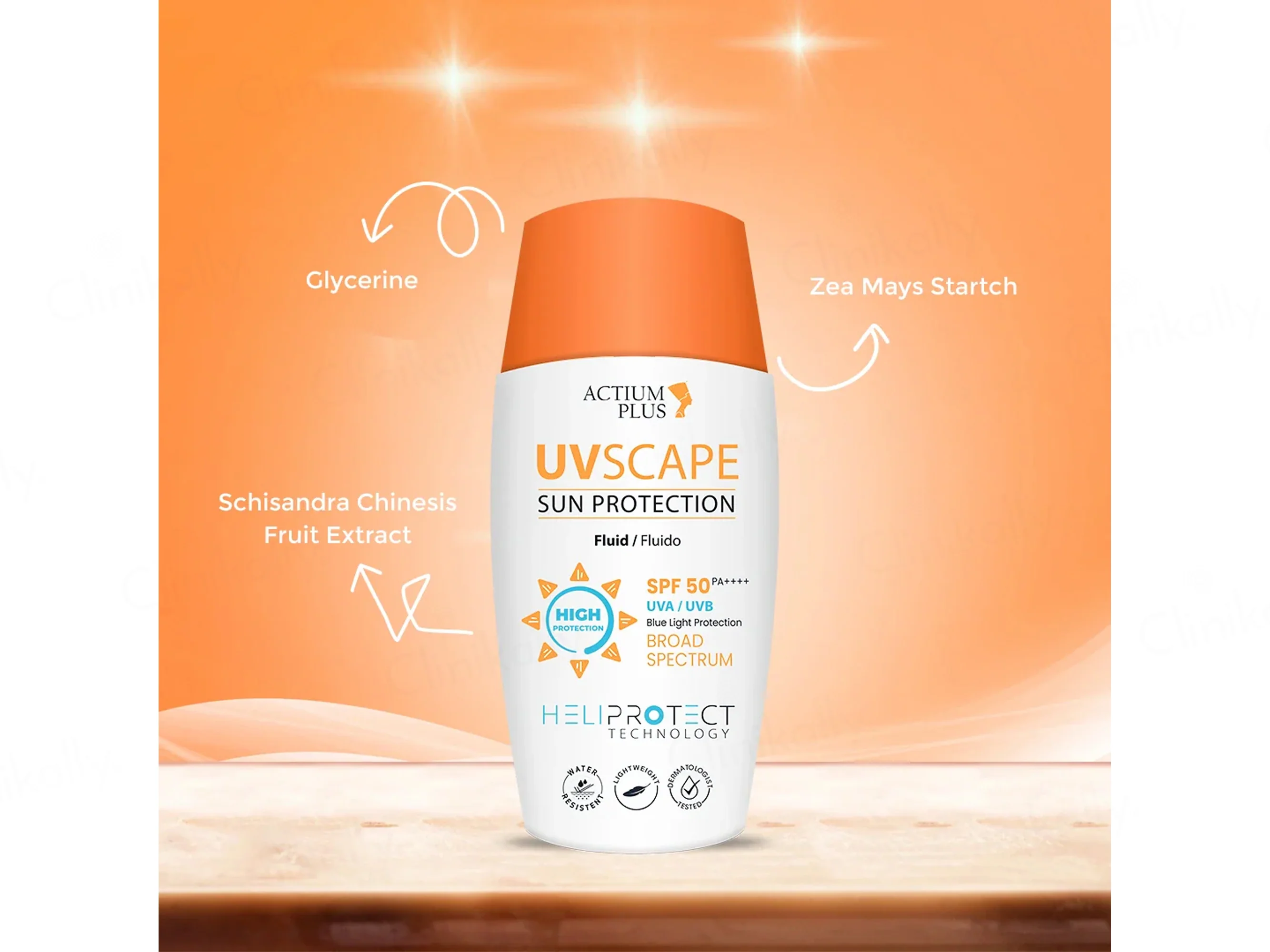 Actium Plus UVscape Sun Protection Broad Spectrum Fluid Sunscreen SPF 50 PA++++ - Image 3