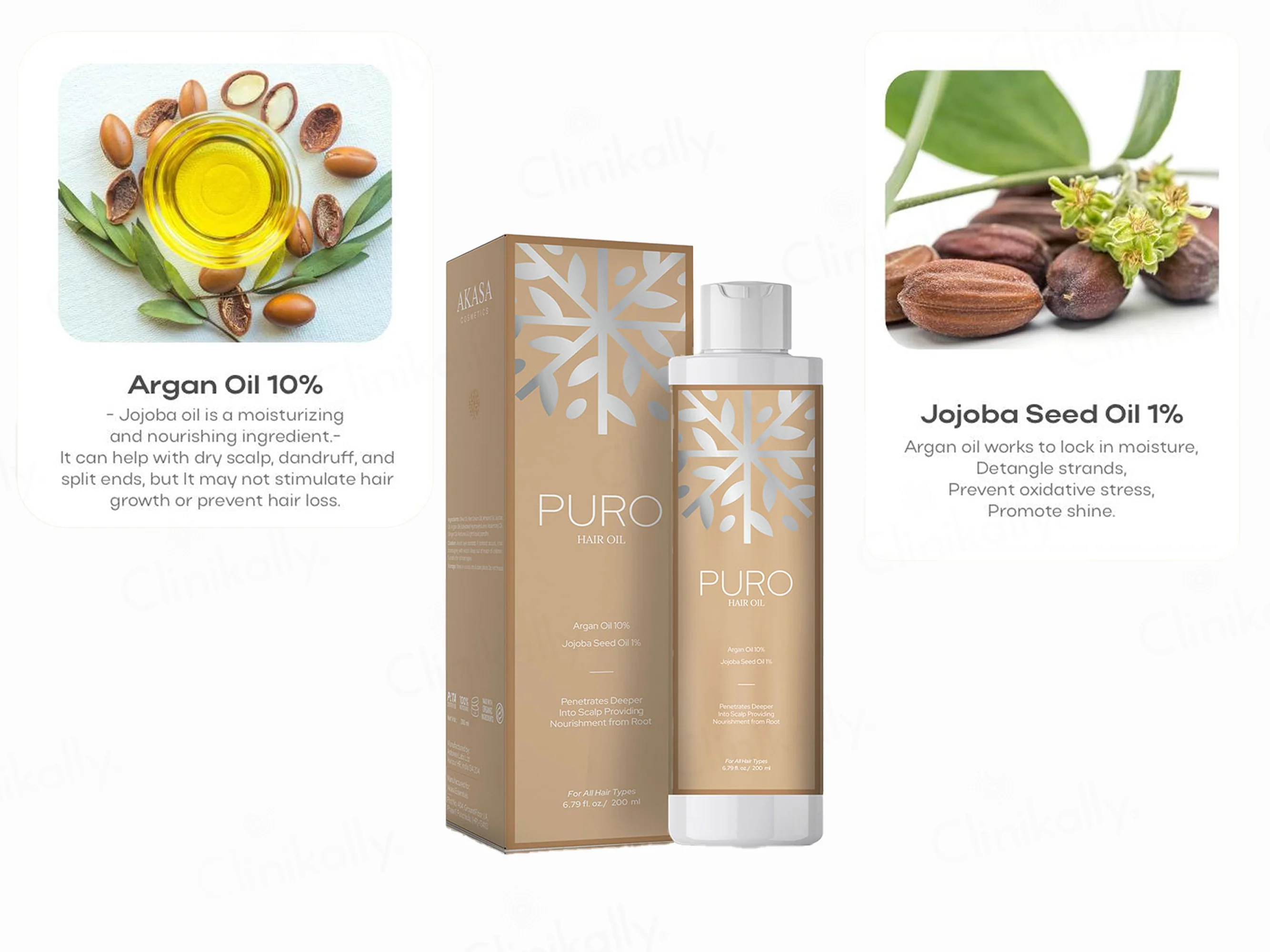 Akasa Cosmetics Puro Argan & Jojoba Seed Scalp Nourishment Hair Oil - Image 3