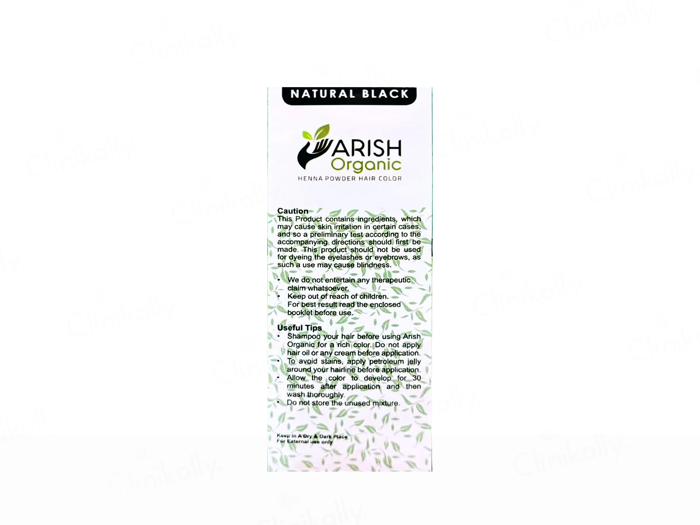 Arish Organic Henna Powder No Ammonia Herbal Hair Color (Natural Black) - Image 4