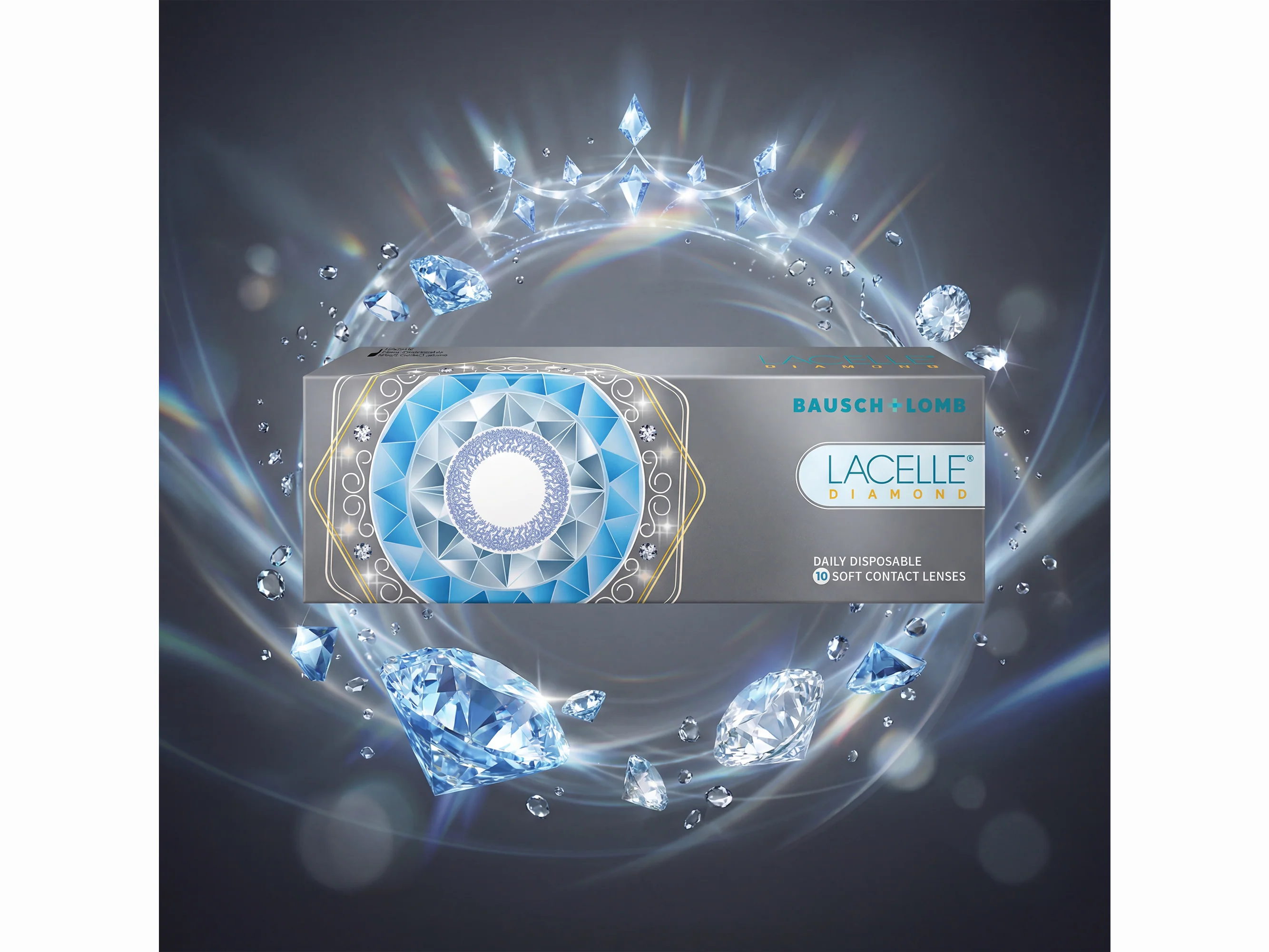 Bausch & Lomb Lacelle Diamond Daily Disposable Colored Contact Lens - D-Brown - Image 4