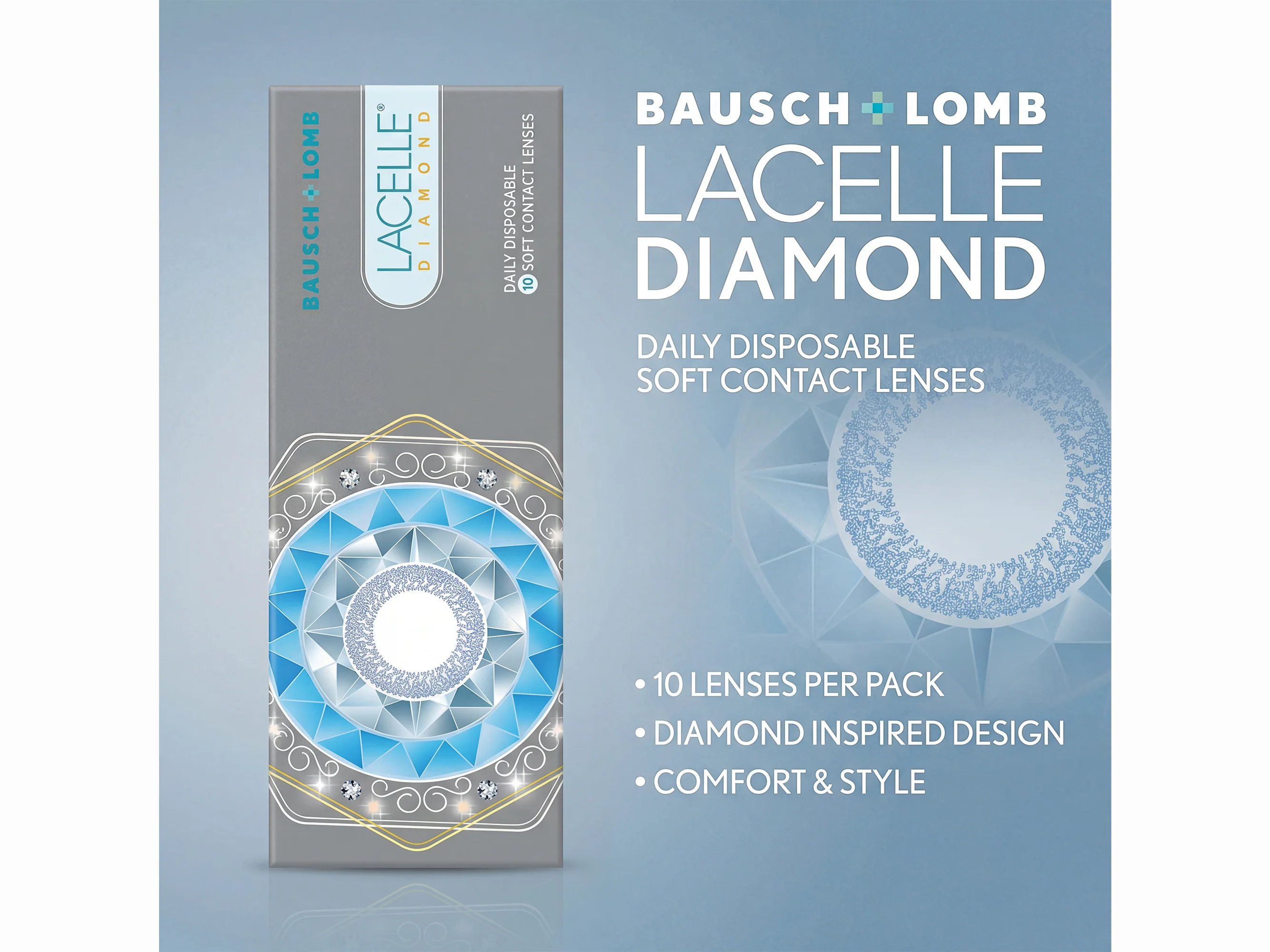 Bausch & Lomb Lacelle Diamond Daily Disposable Colored Contact Lens - D-Pink - Image 3
