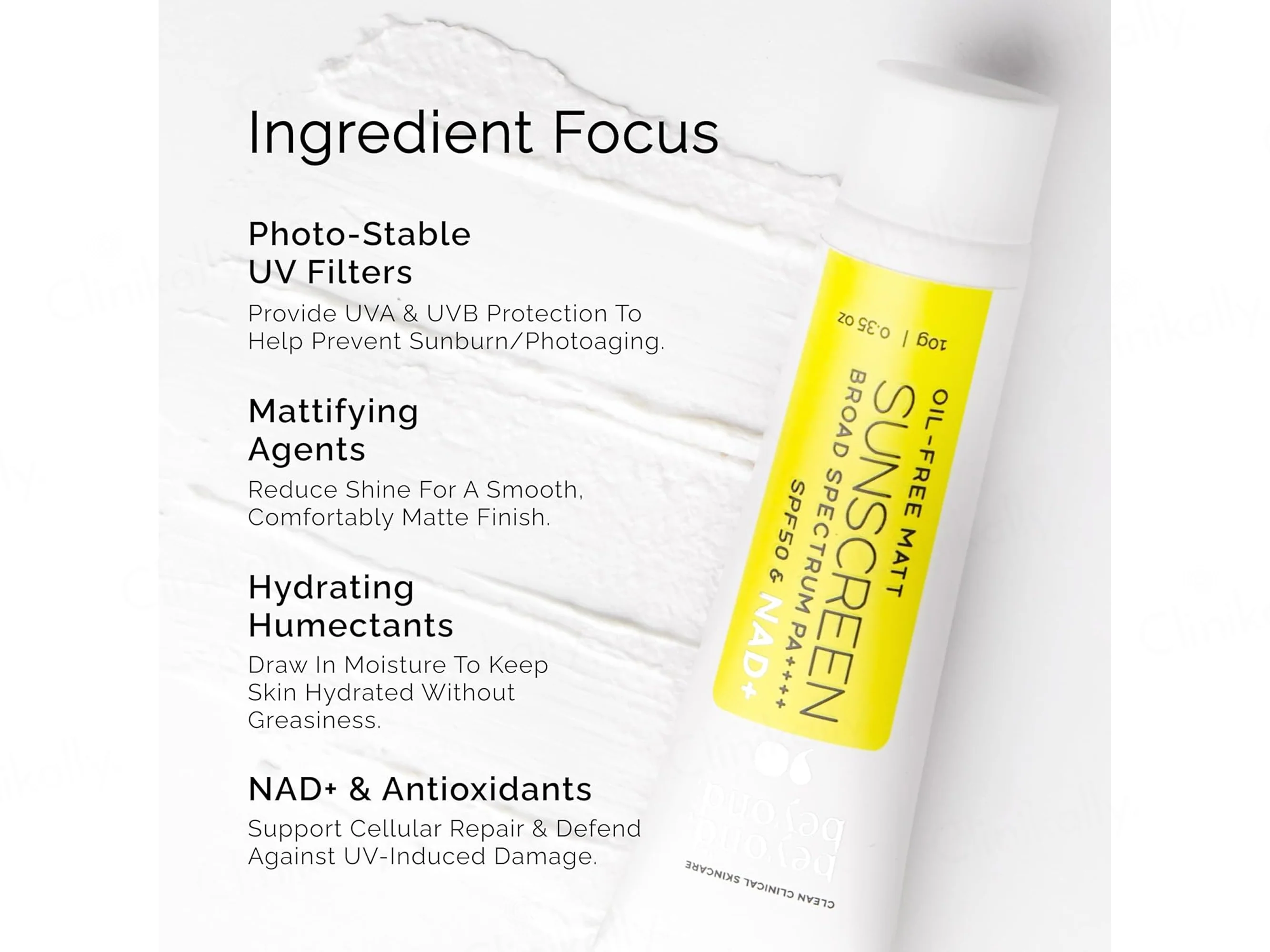 Beyond Beyond NAD+ Oil-Free Matte Sunscreen SPF 50 PA++++ - Image 4