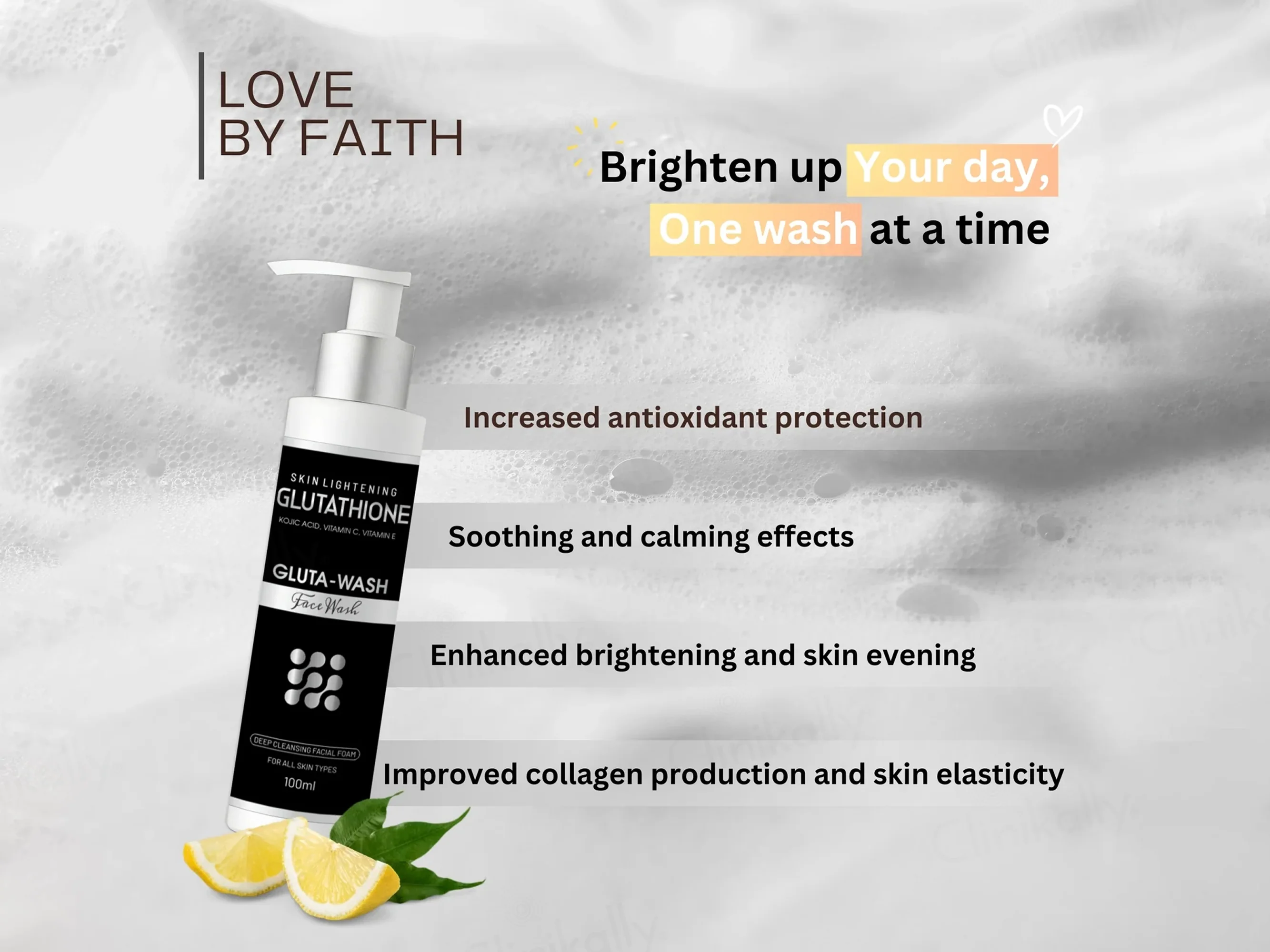 Biofaith Gluta-Wash Skin Lightening Face Wash - Image 5