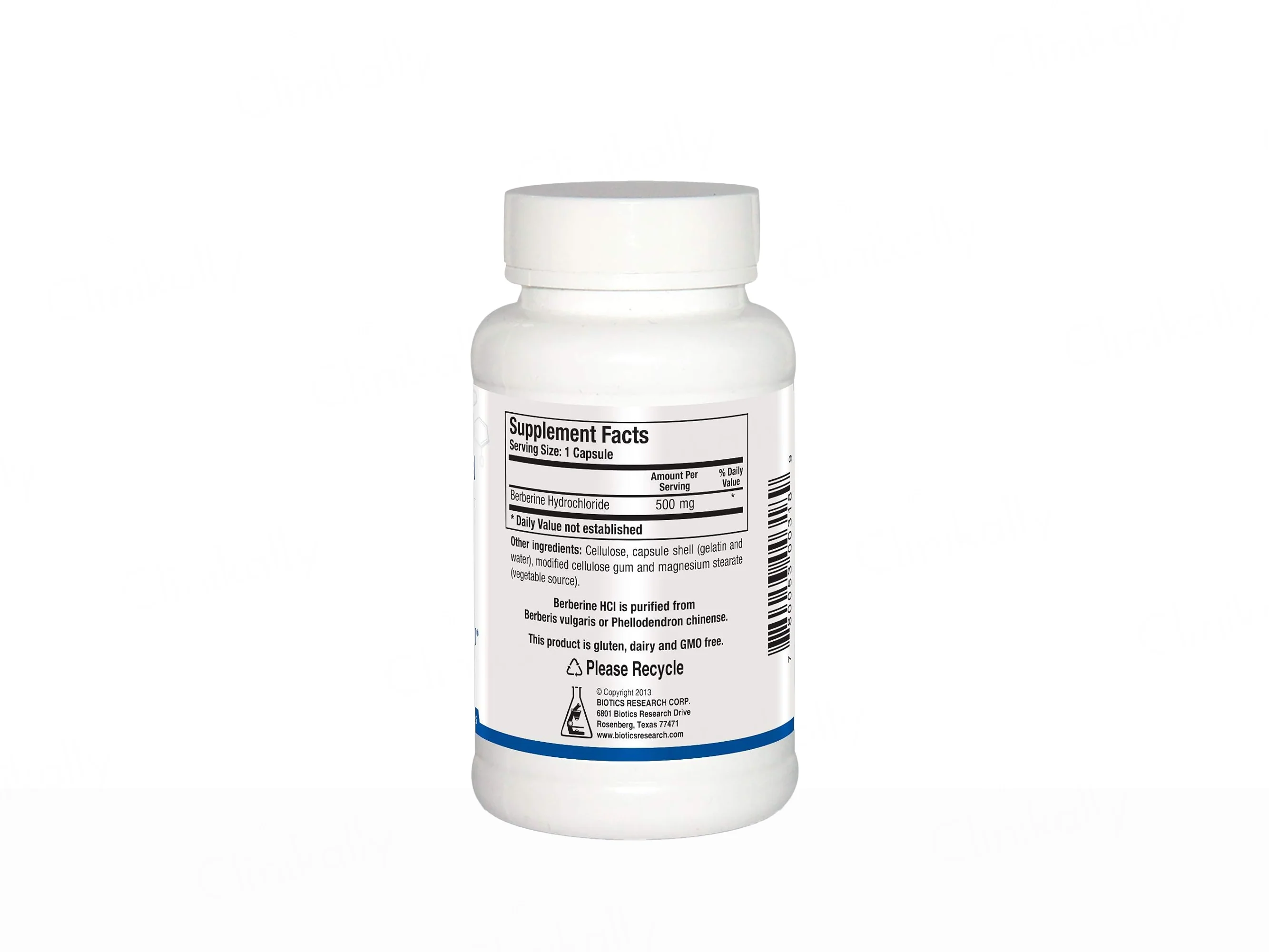 Biotics Research Berberine HCl Dietary Supplement Capsule - Image 2