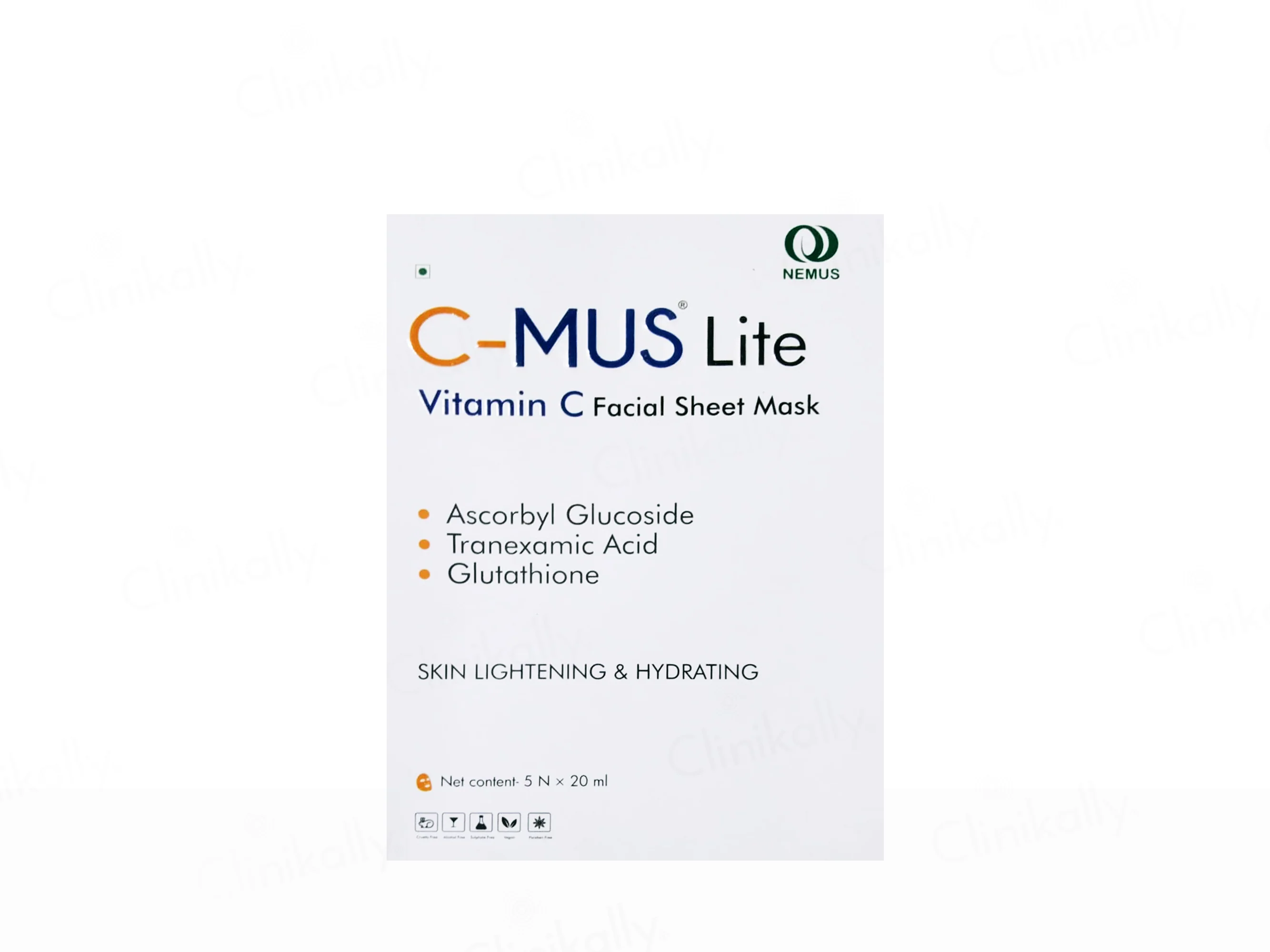 C-Mus Lite Vitamin C Skin Lightening & Hydrating Facial Sheet Mask