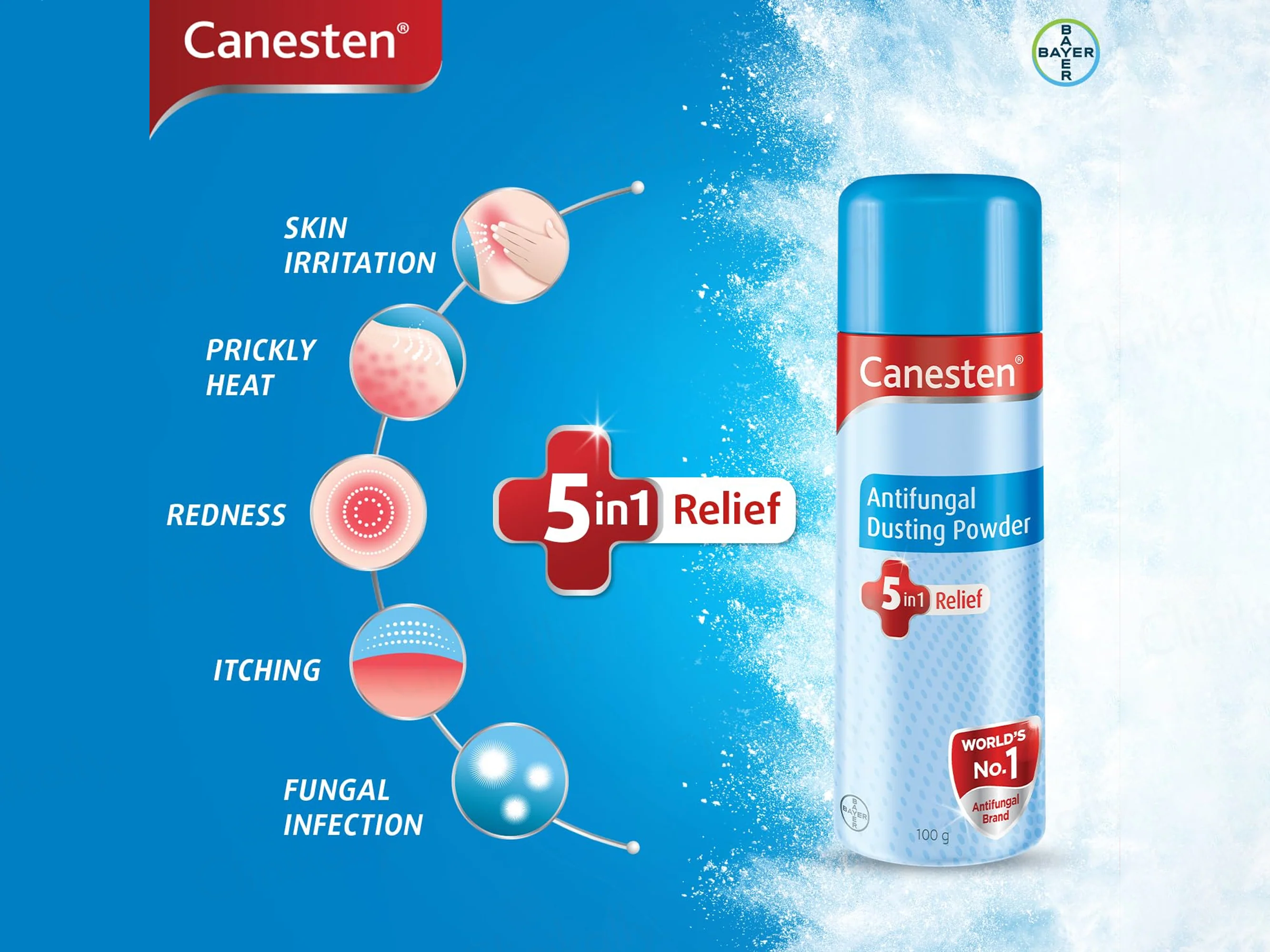 Canesten 5 in 1 Antifungal Dusting Powder - Image 3