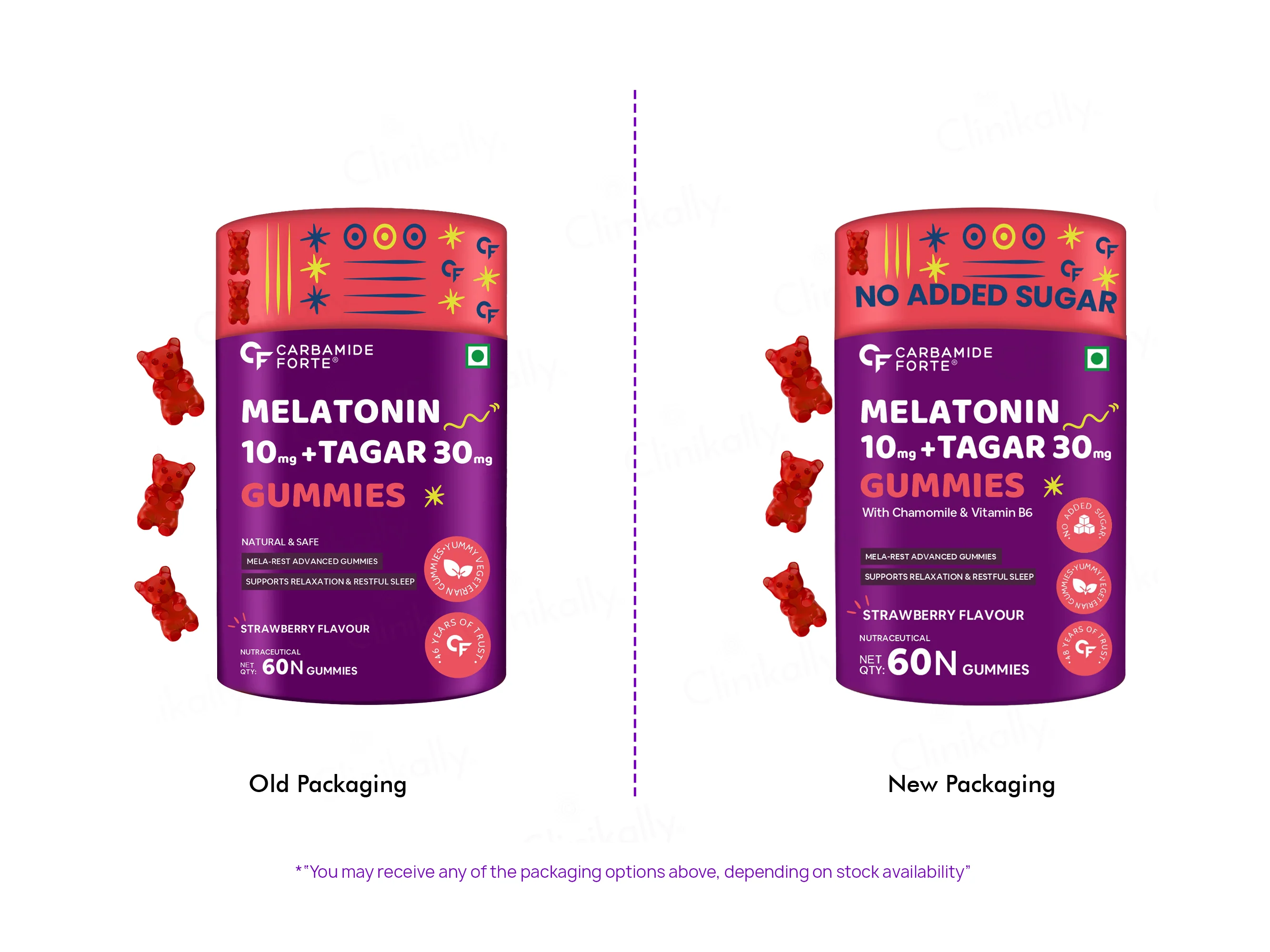 Carbamide Forte Melatonin 10mg + Tagar 30mg Sleep Gummies - Strawberry Flavour - Image 2