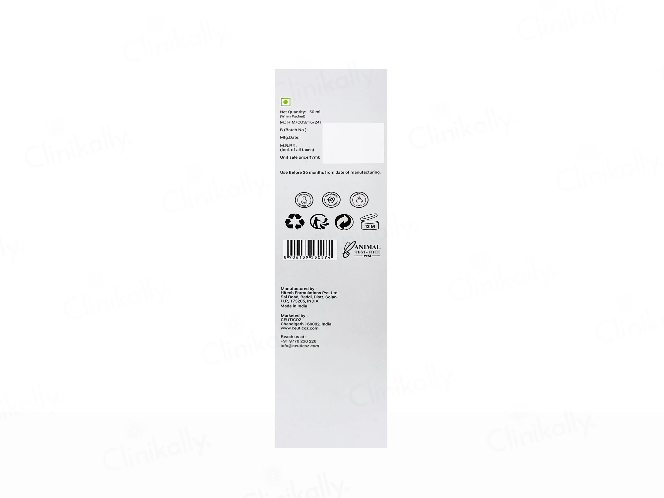Ceuticoz Ivorine Lighweight Mineral Fluid Sunscreen SPF 50+ PA+++ - Image 3