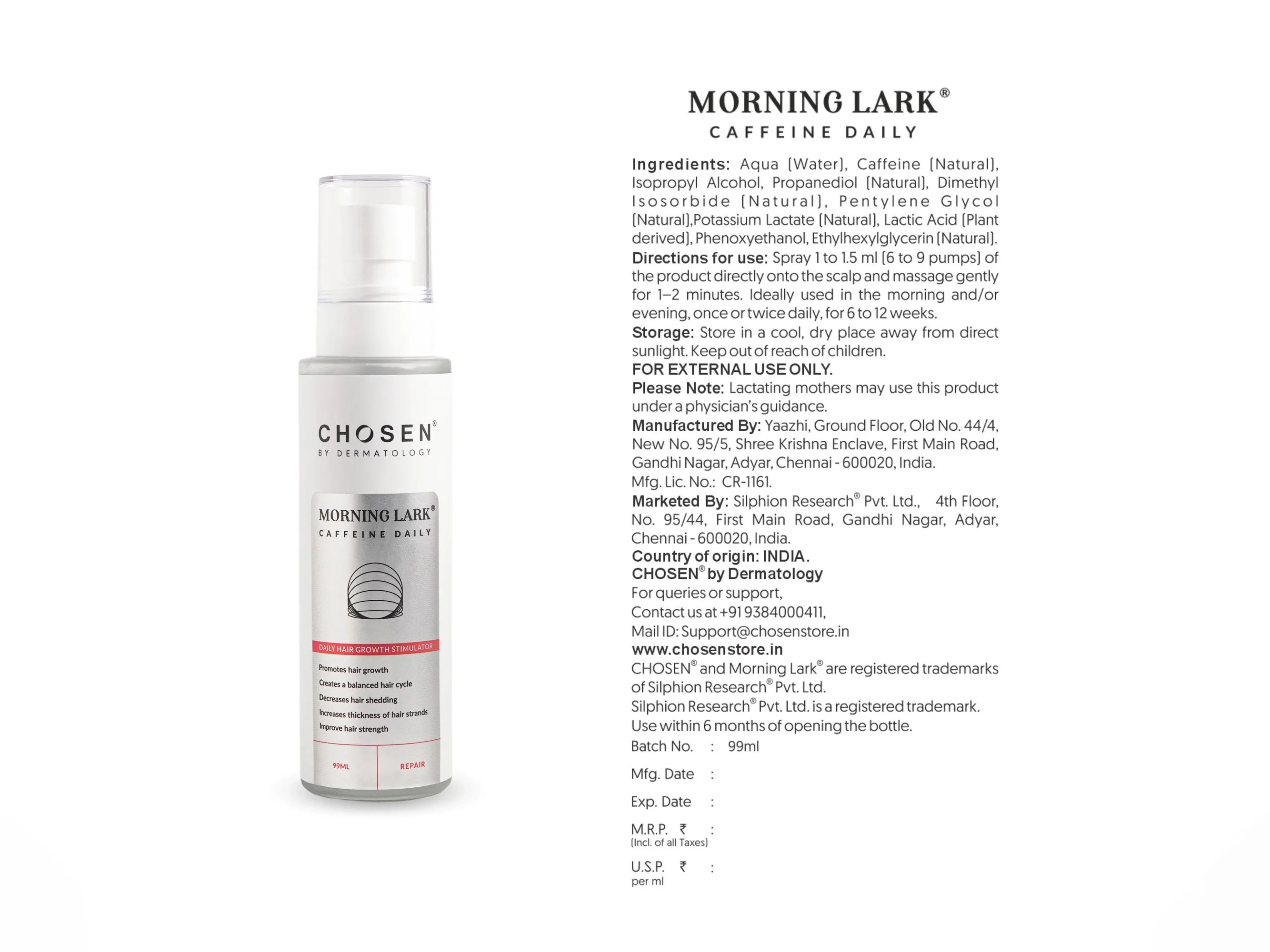 Chosen Morning Lark Caffeine Daily Scalp Solution - Image 6
