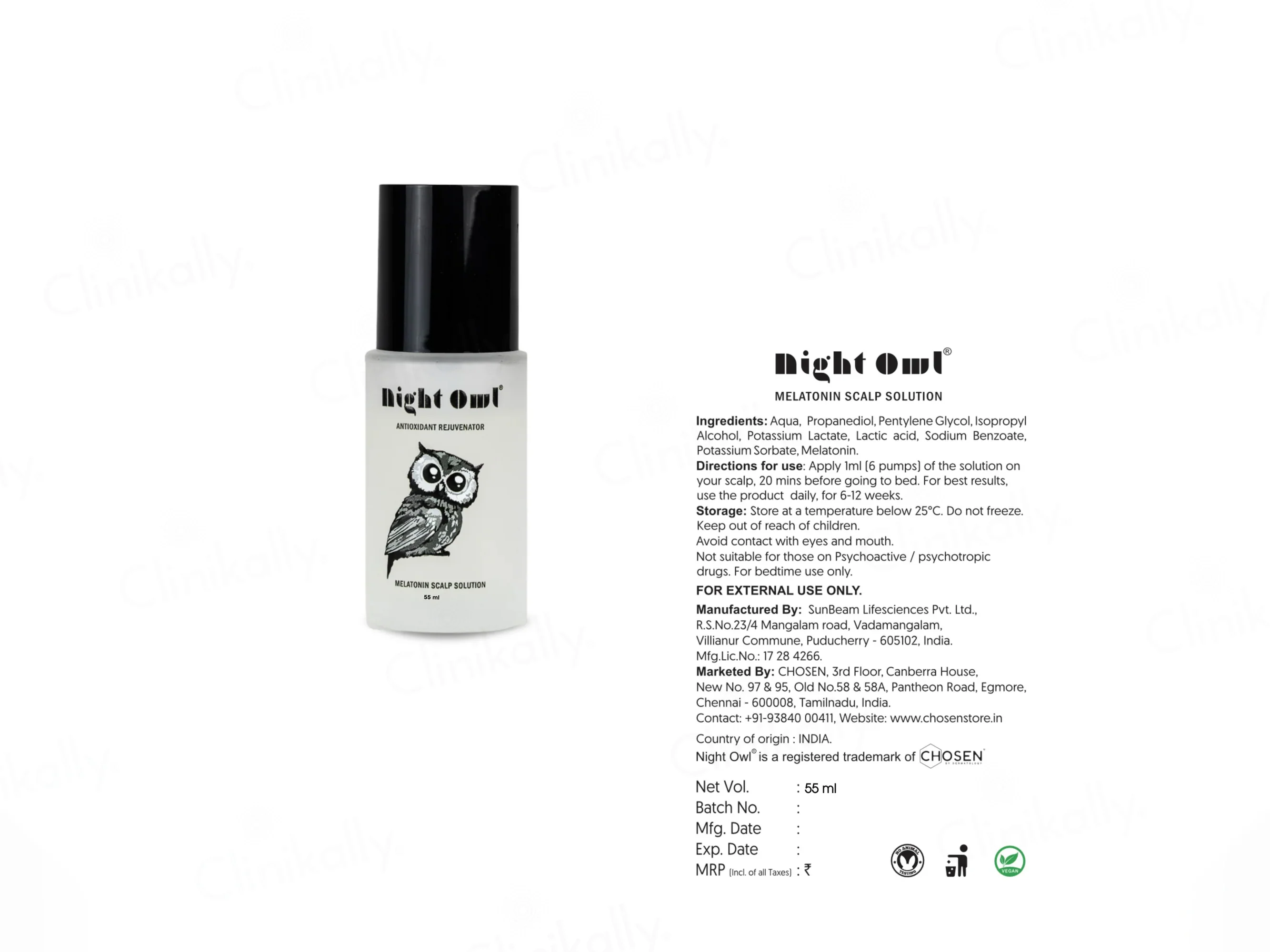 Chosen Night Owl Melatonin Scalp Solution - Image 4