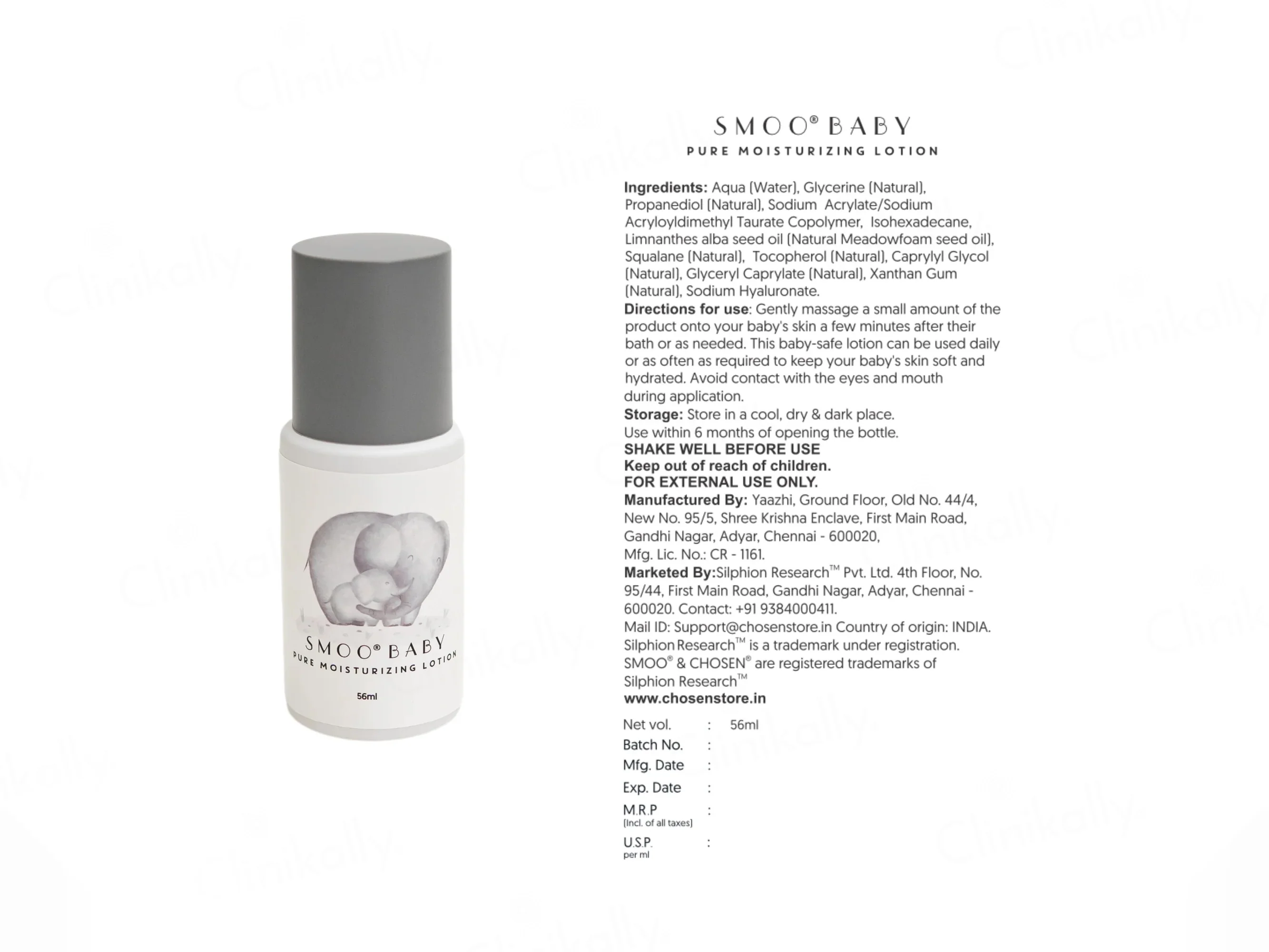 Chosen Smoo Baby Pure Moisturizing Lotion - Image 4
