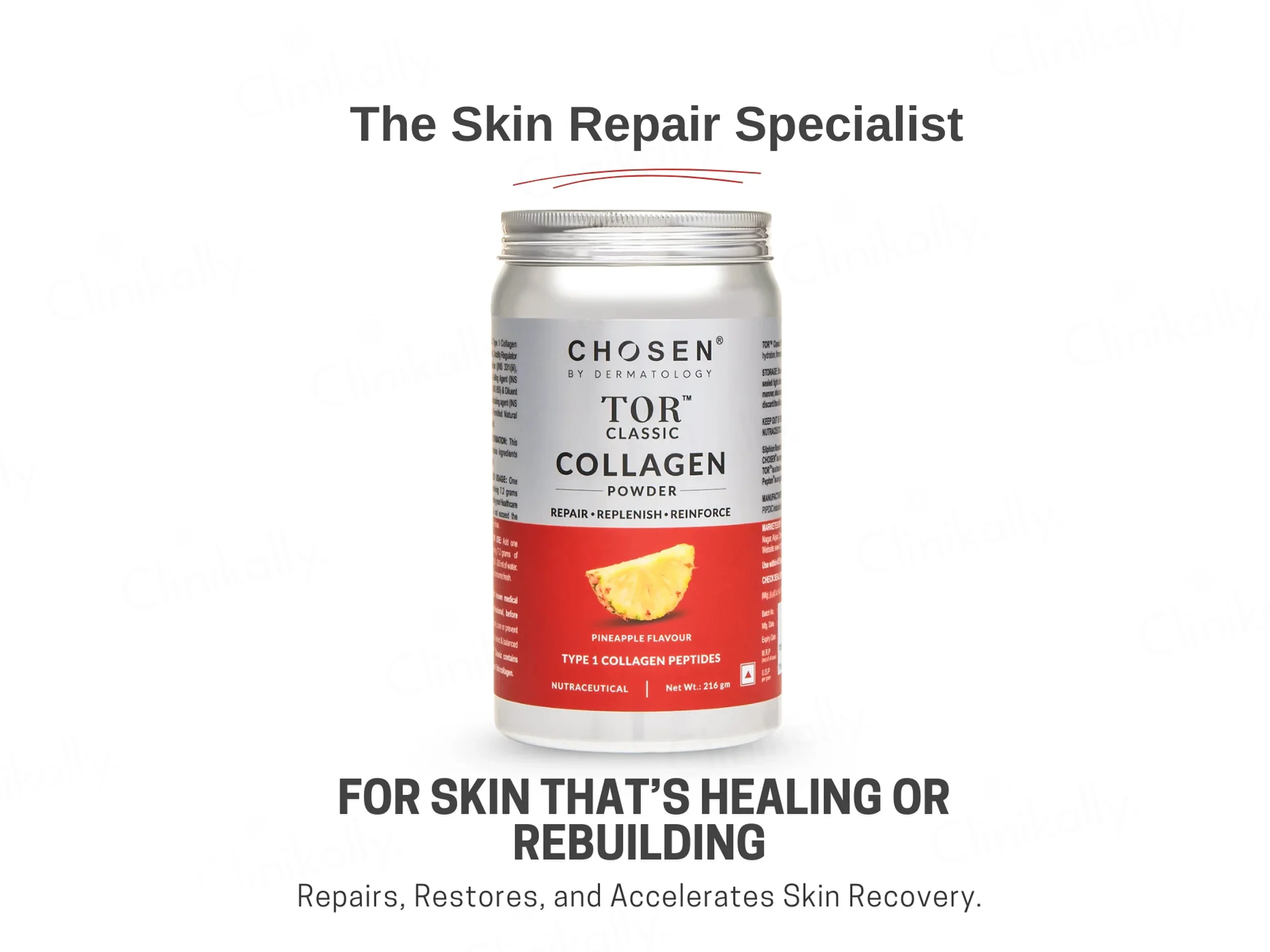 Chosen TOR Classic Regular Marine Collagen Supplement Powder - Pineapple Flavour - Image 3