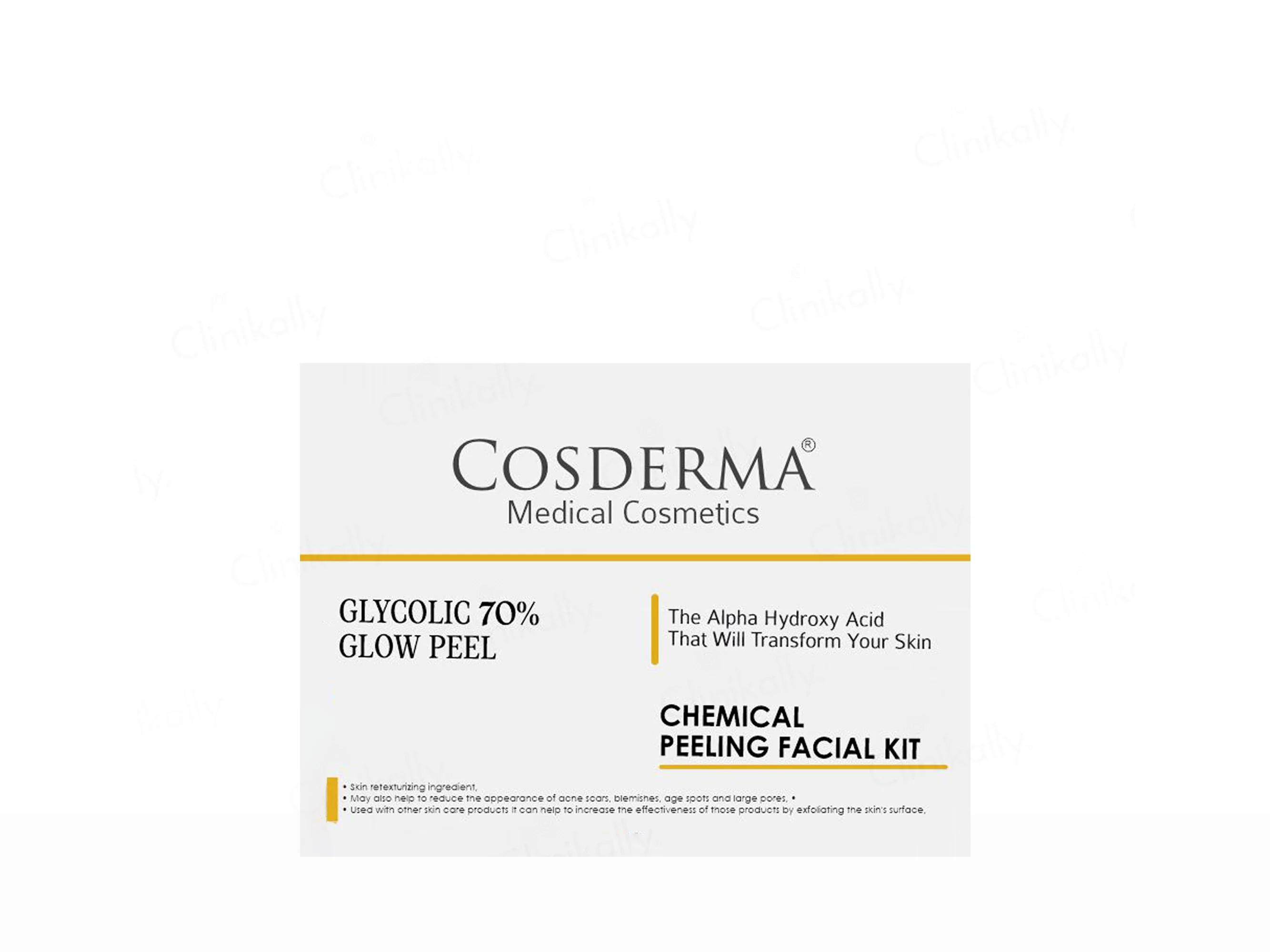 Cosderma Glycolic 70% Glow Peel Chemical Peeling Facial Kit - Image 2