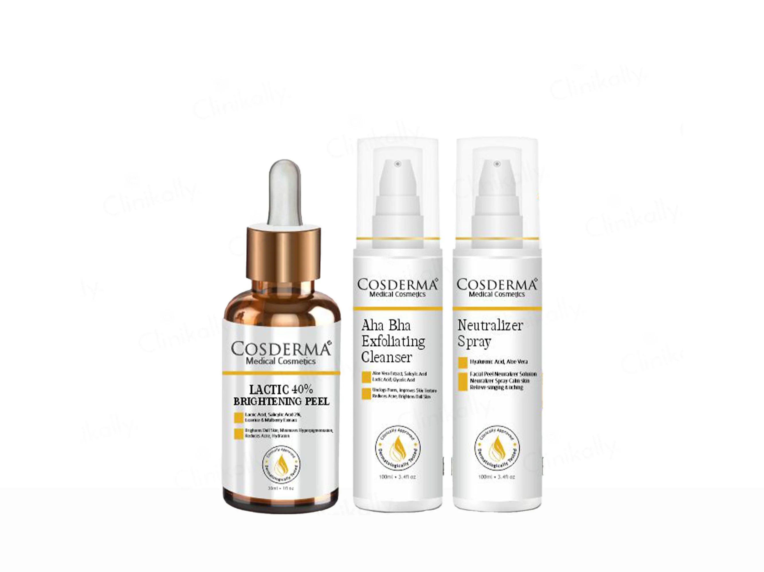 Cosderma Lactic 40% Brightening Peel Chemical Peeling Facial Kit - Image 3