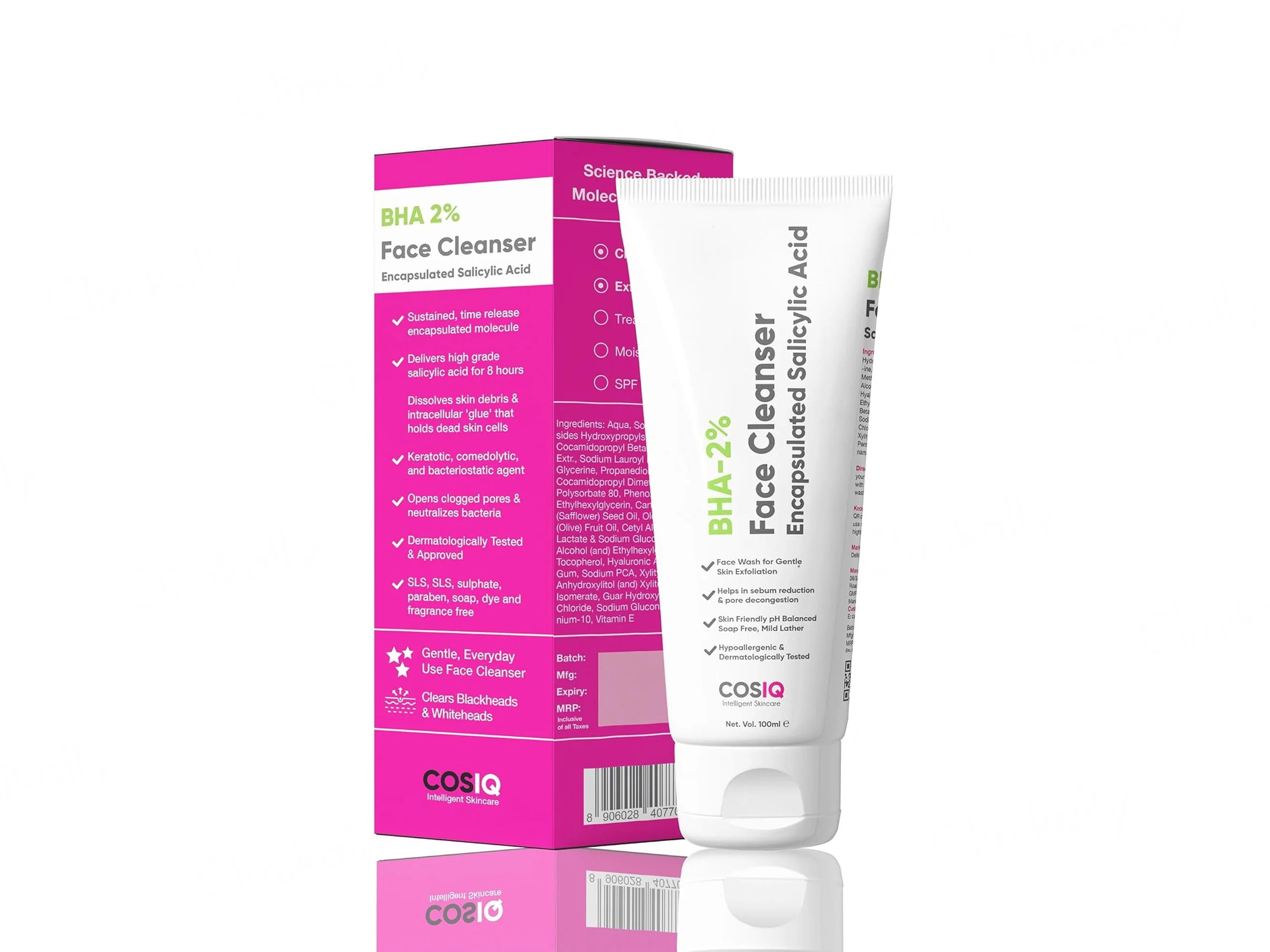 CosiQ BHA-2% Encapsulated Salicylic Acid Face Cleanser - Image 2
