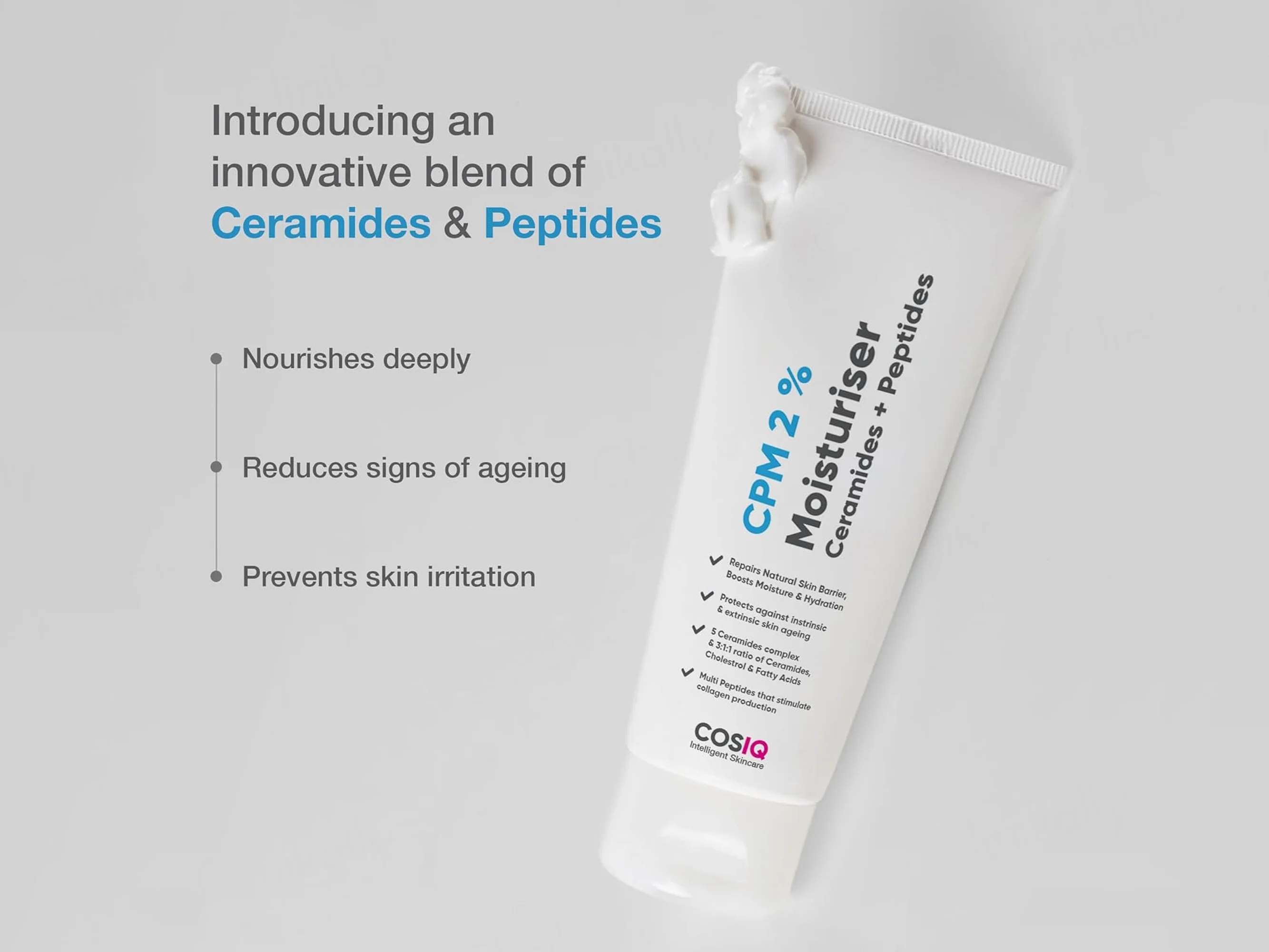 CosiQ CPM 2% Ceramides + Peptides Lightweight Moisturiser Gel - Image 6