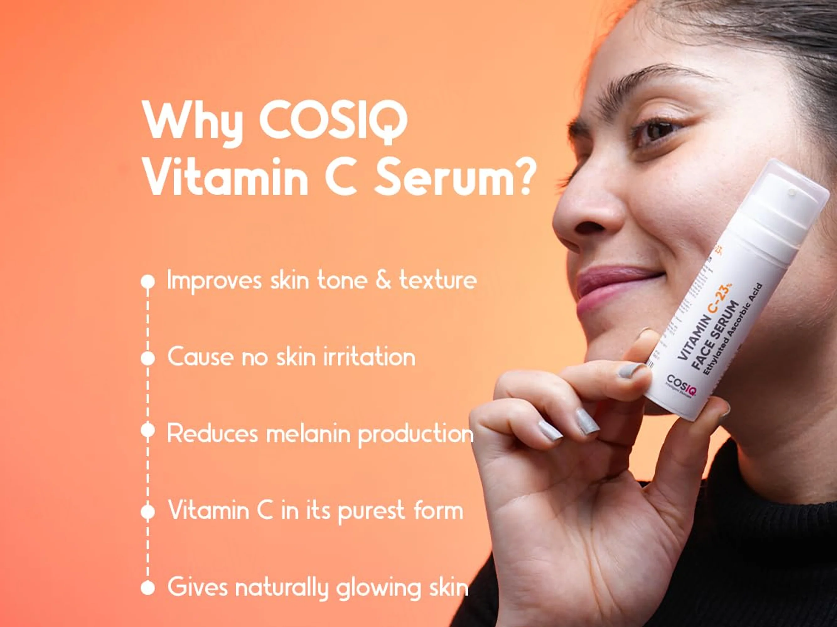 CosIQ Vitamin C-23% Ethylated Ascorbic Acid Face Serum - Image 5