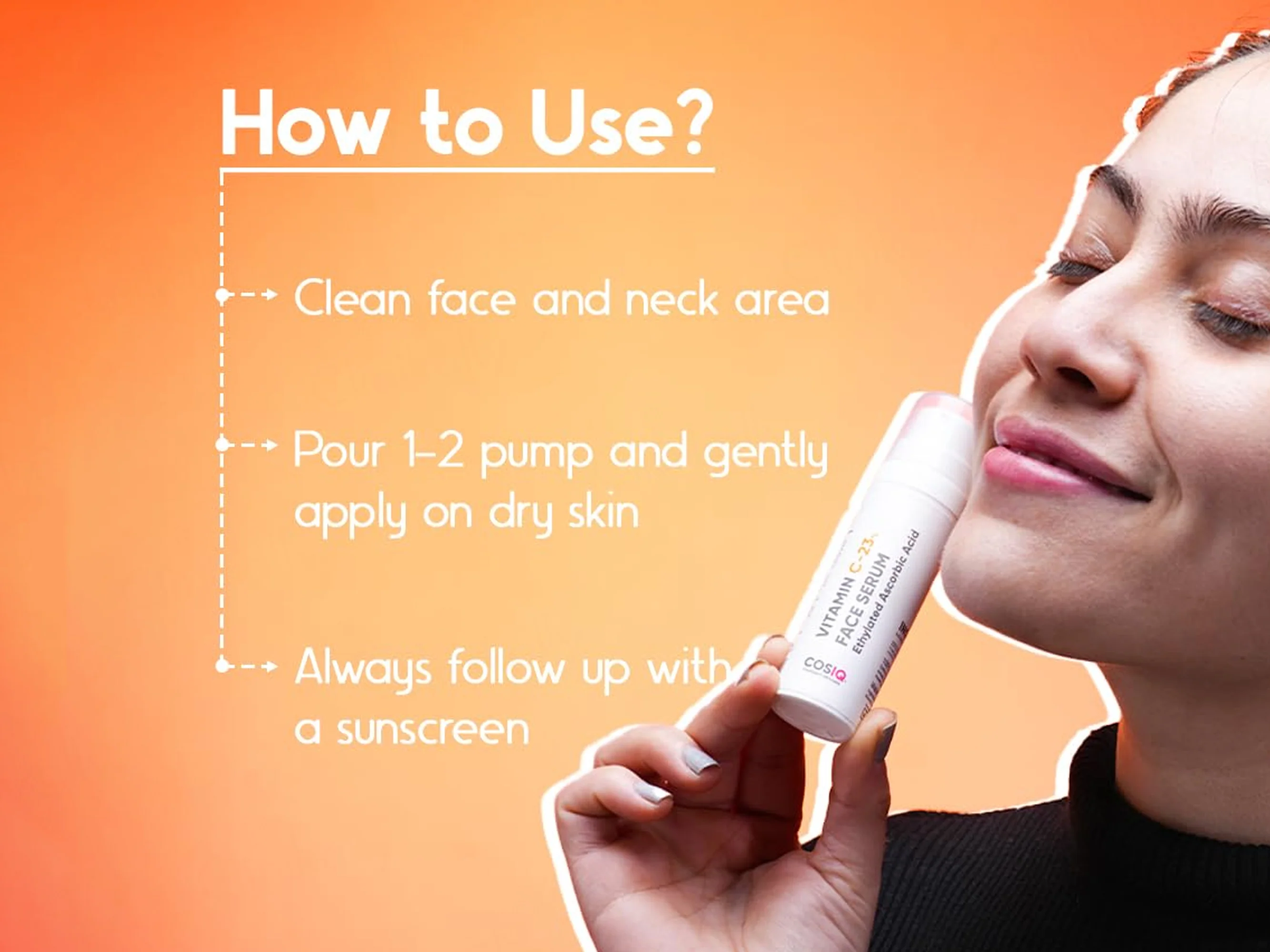 CosIQ Vitamin C-23% Ethylated Ascorbic Acid Face Serum - Image 6