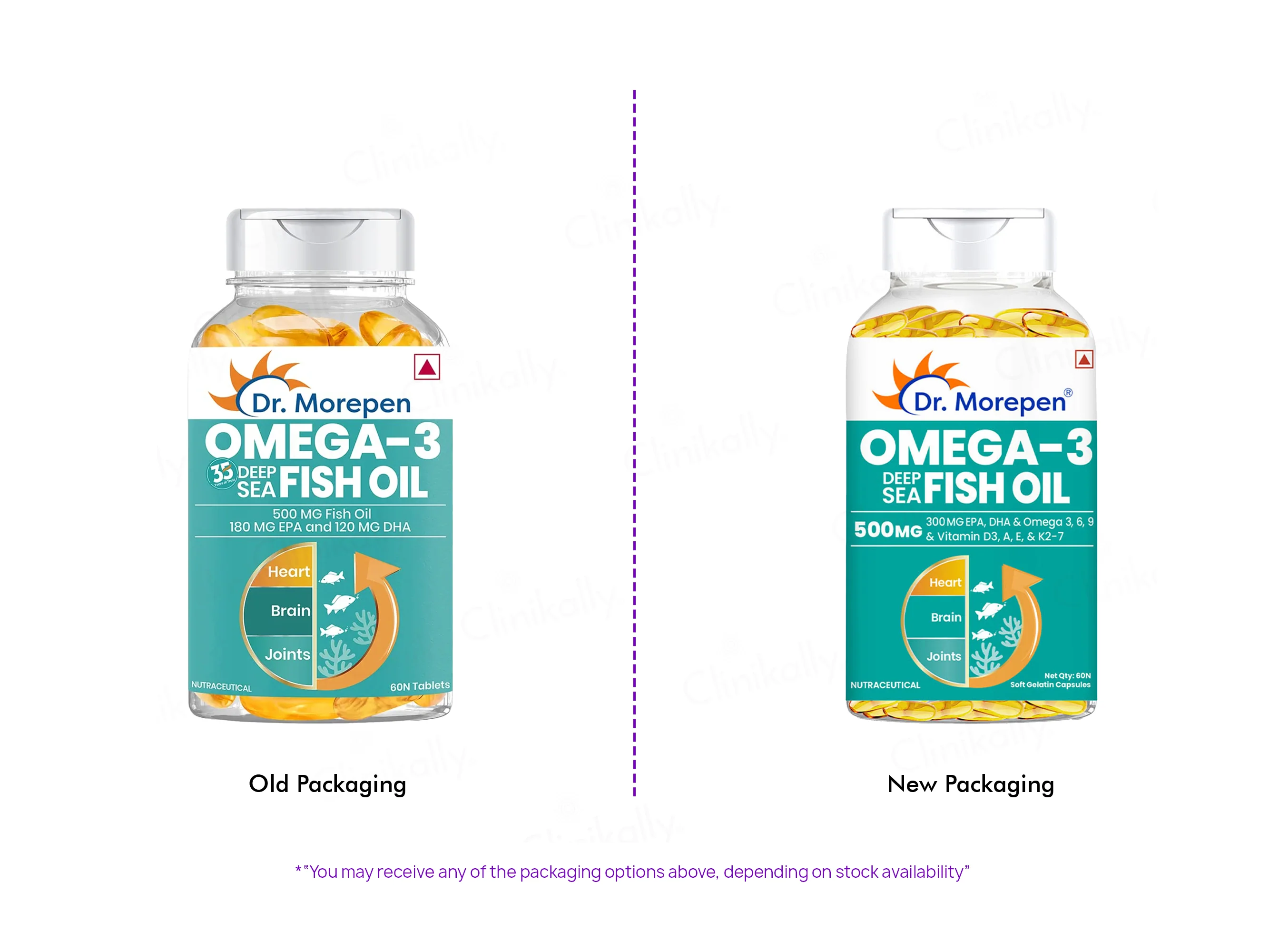 Dr. Morepen Omega-3 Deep Sea Fish Oil 500mg Soft Gelatin Capsule - Image 2
