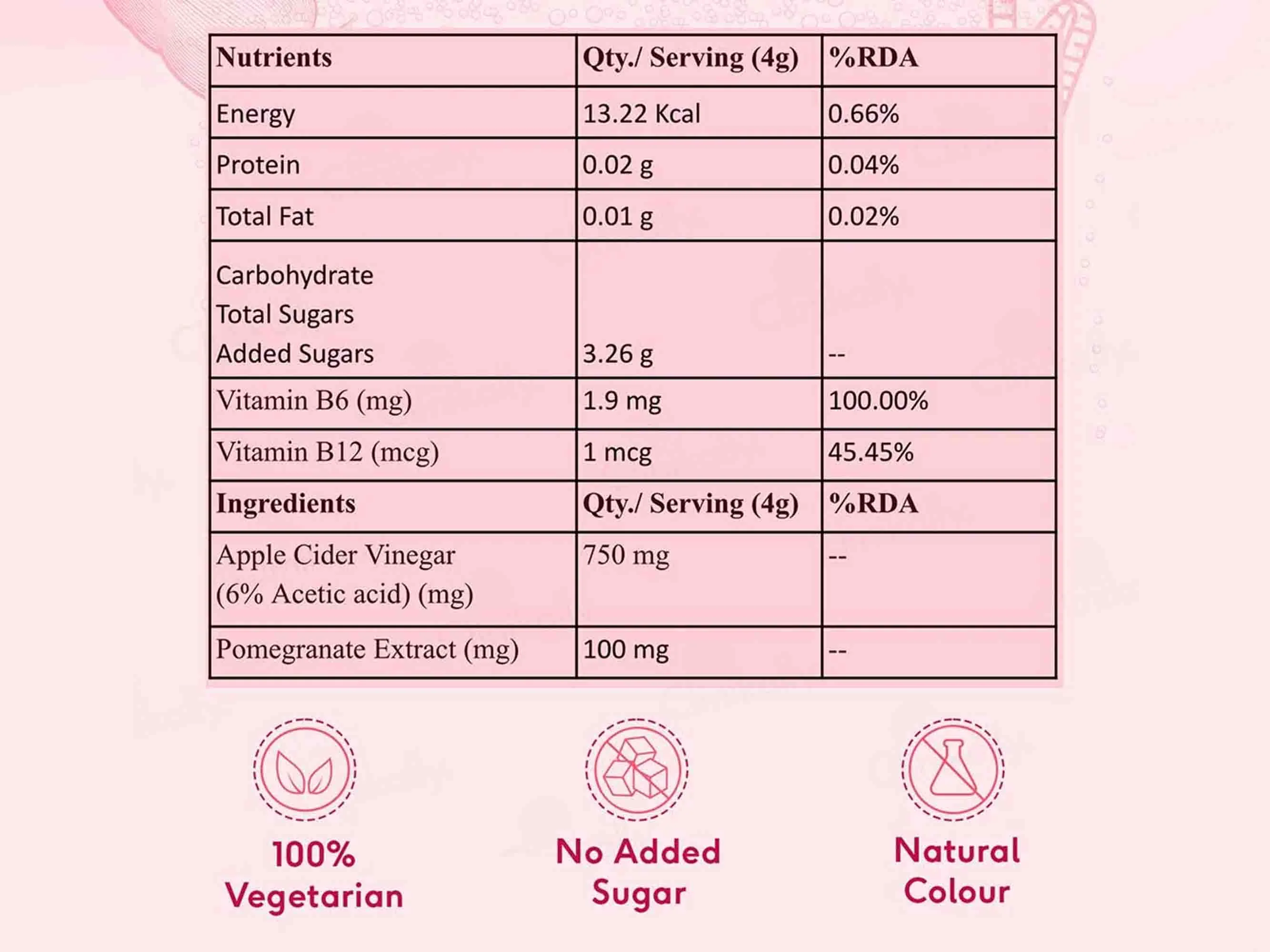 HK Vitals Apple Cider Vinegar 750mg Effervescent Tablet Watermelon Flavour - Image 5