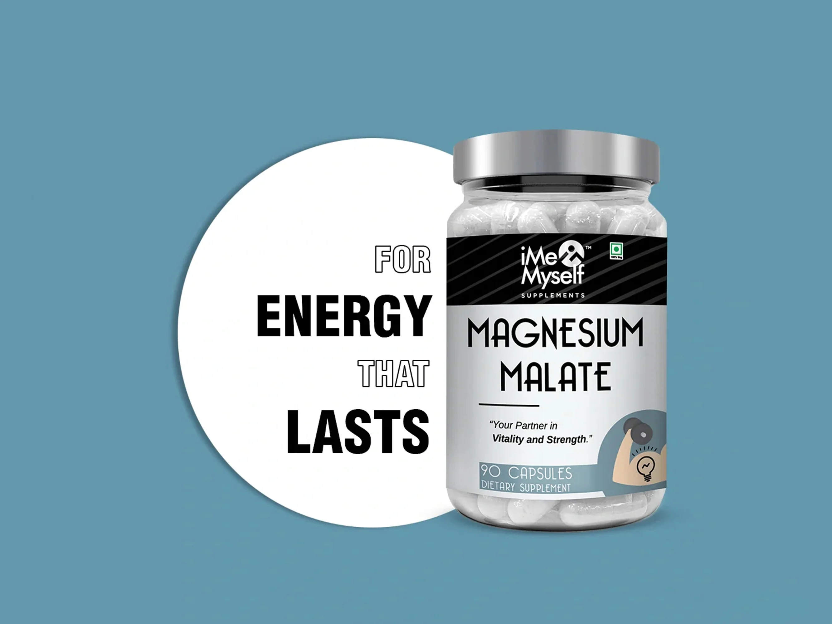 iMeMyself Magnesium Malate Dietary Supplement Vegetarian Capsule - Image 2