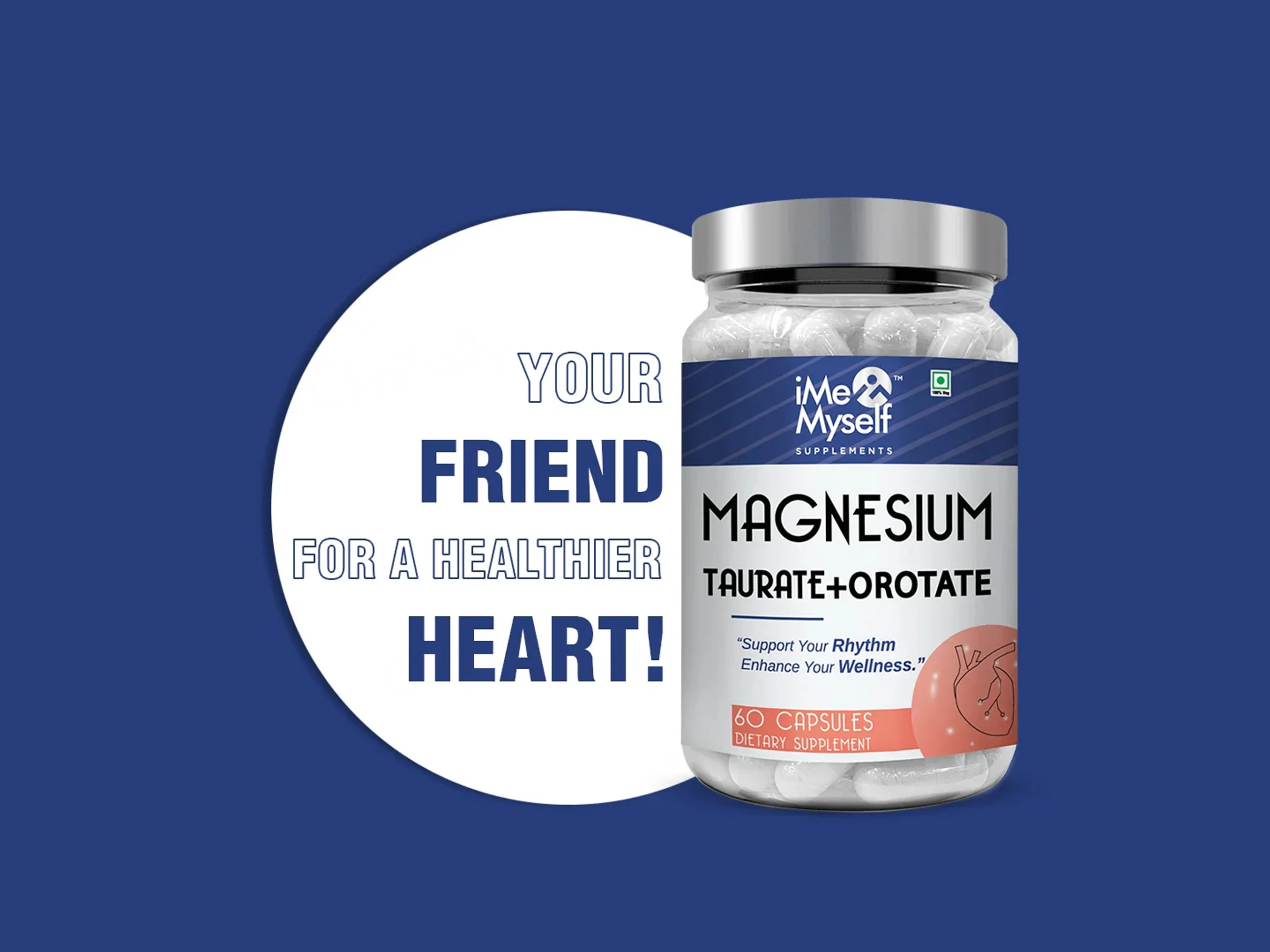 iMeMyself Magnesium Taurate + Orotate Dietary Supplement Vegetarian Capsule - Image 2