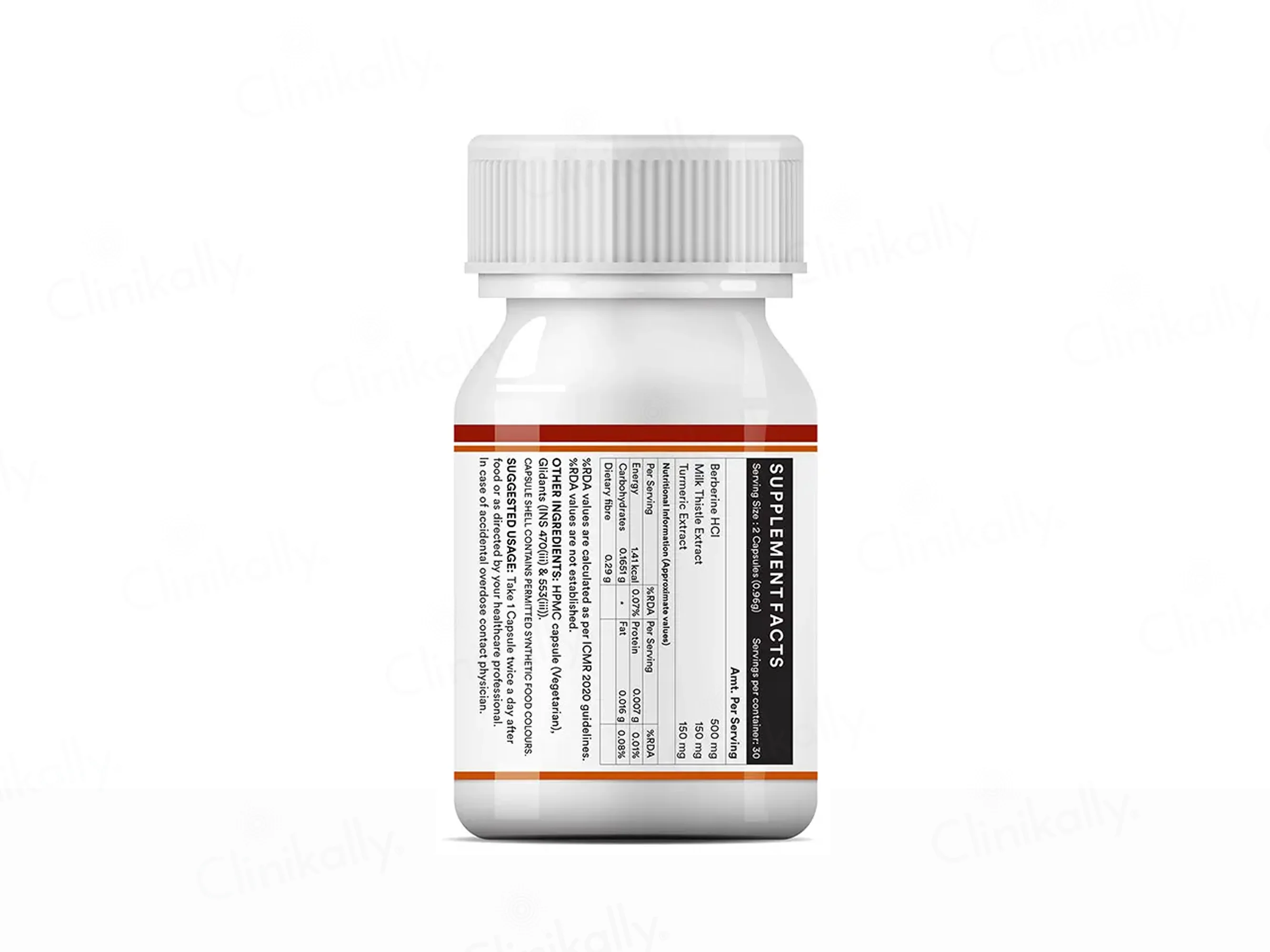 Inlife Berberine HCl 500mg Nutraceutical Vegetarian Capsule - Image 4