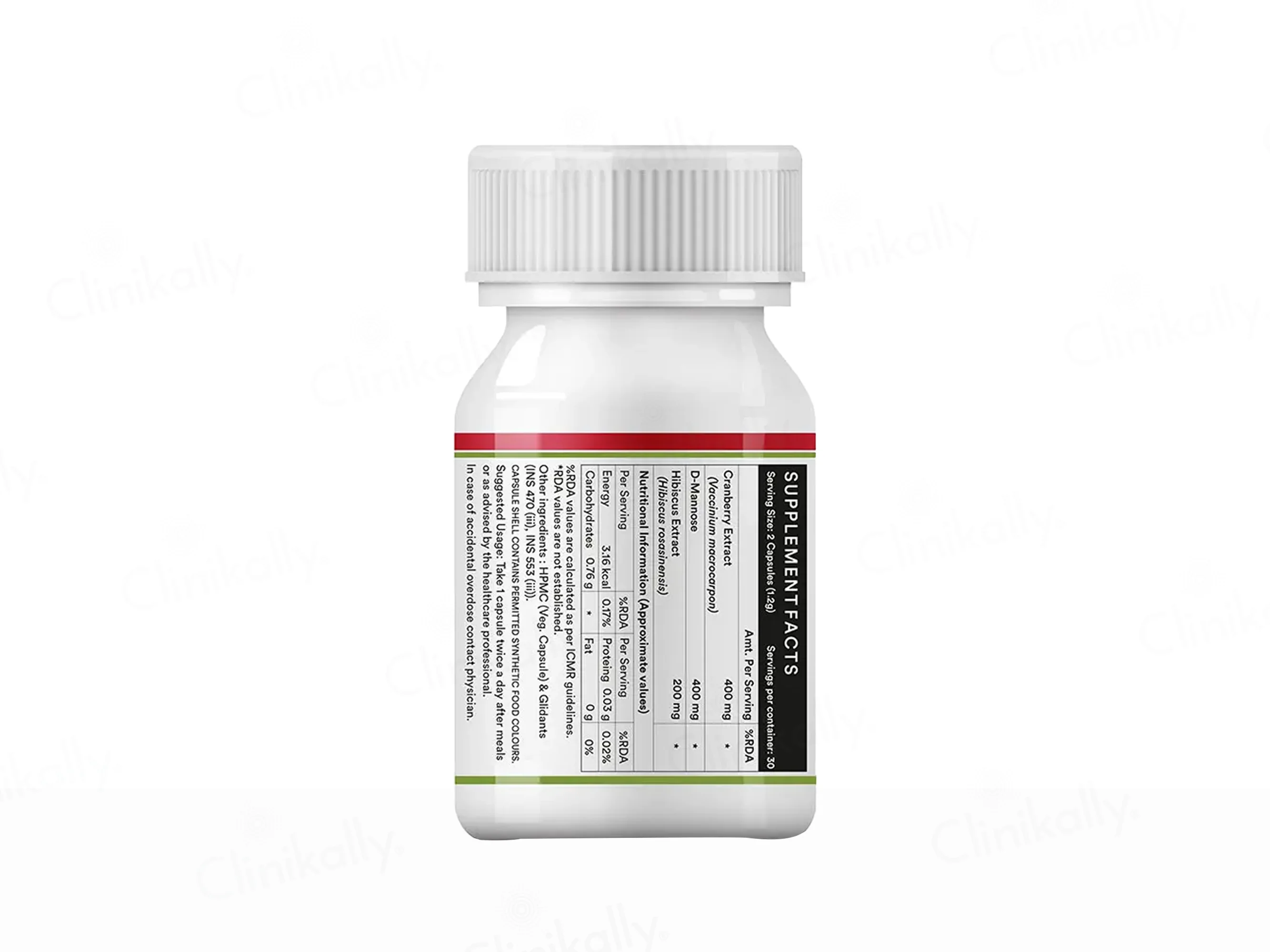 Inlife Cranberry & D-Mannose Hibiscus Vegetarian Capsule - Image 4
