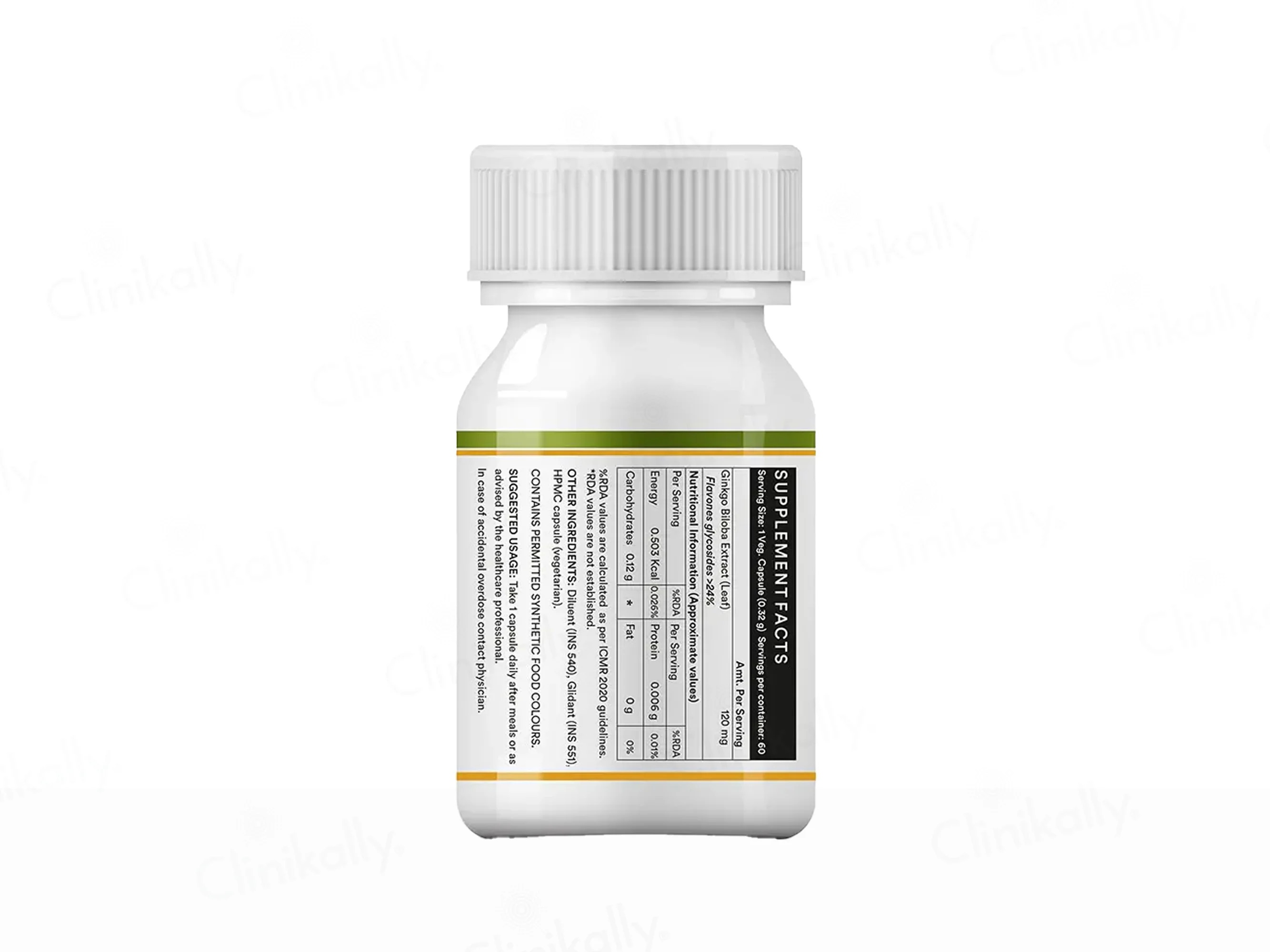 Inlife Ginkgo Biloba 120mg Vegetarian Capsule - Image 4