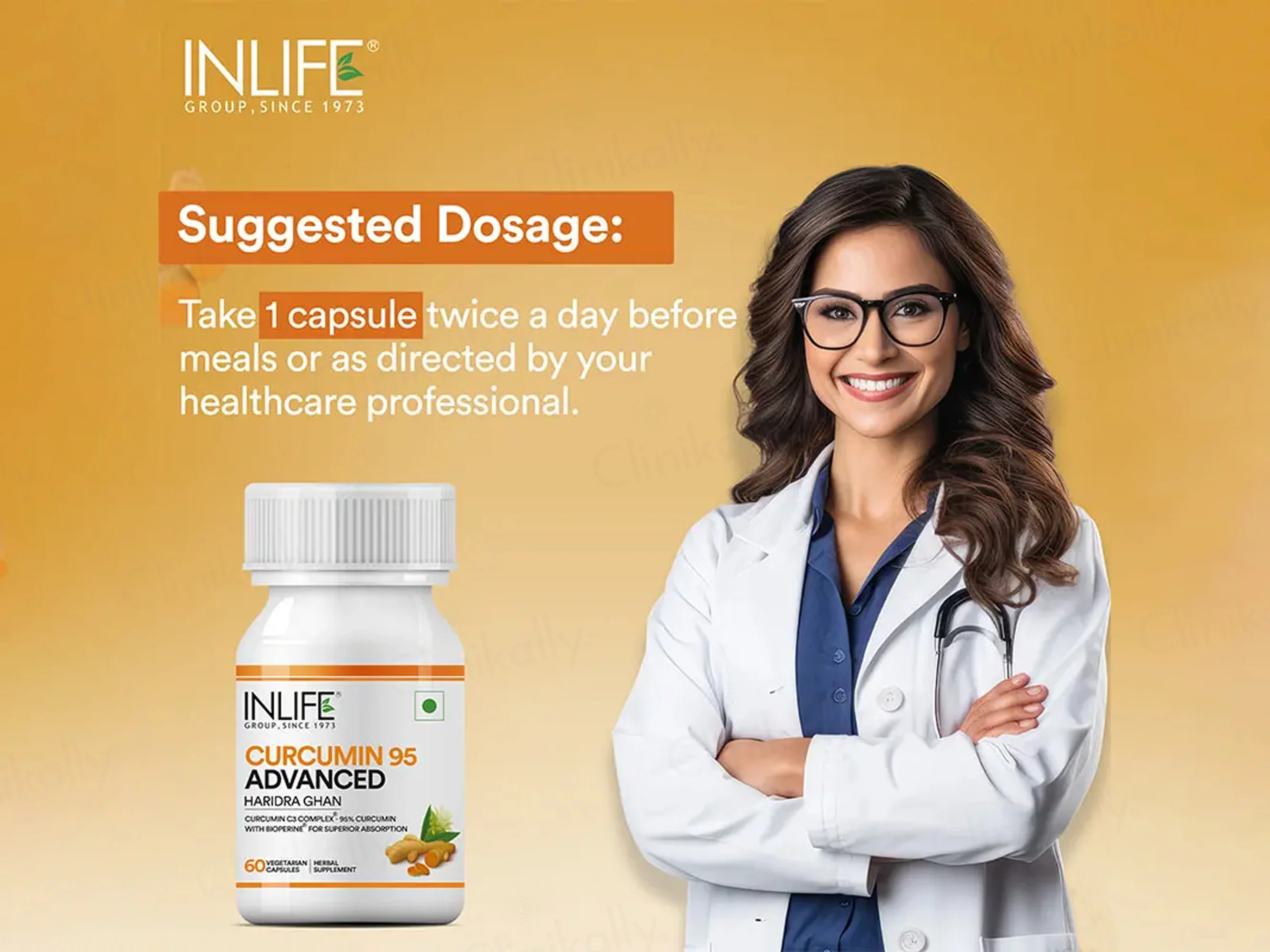 Inlife Haridra Ghan Curcumin 95 Advanced Vegetarian Capsule - Image 3