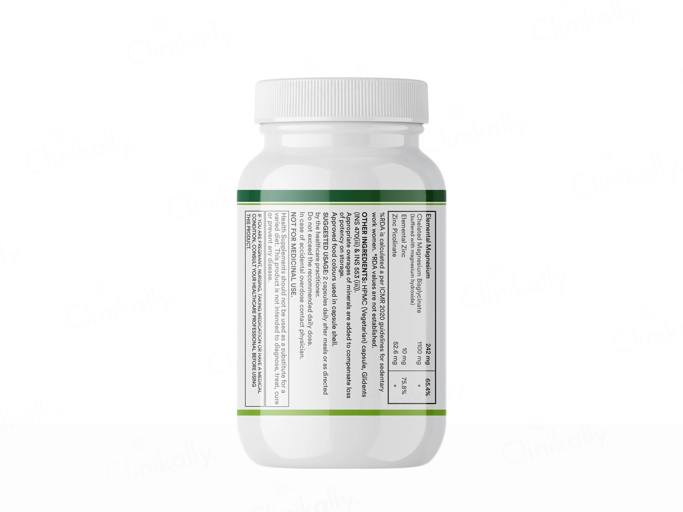 Inlife High Absorption Magnesium Glycinate 1100mg Vegetarian Capsule - Image 5