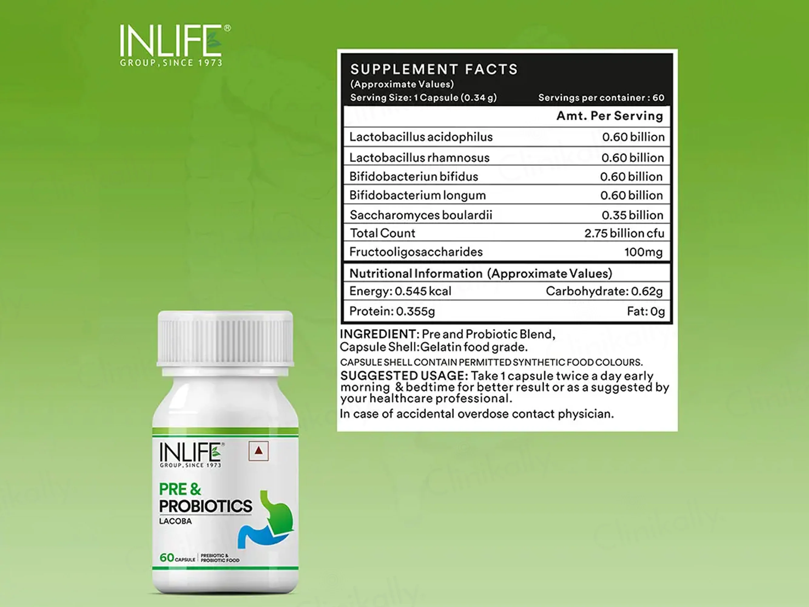 Inlife Lacoba Pre & Probiotics Capsule - Image 2