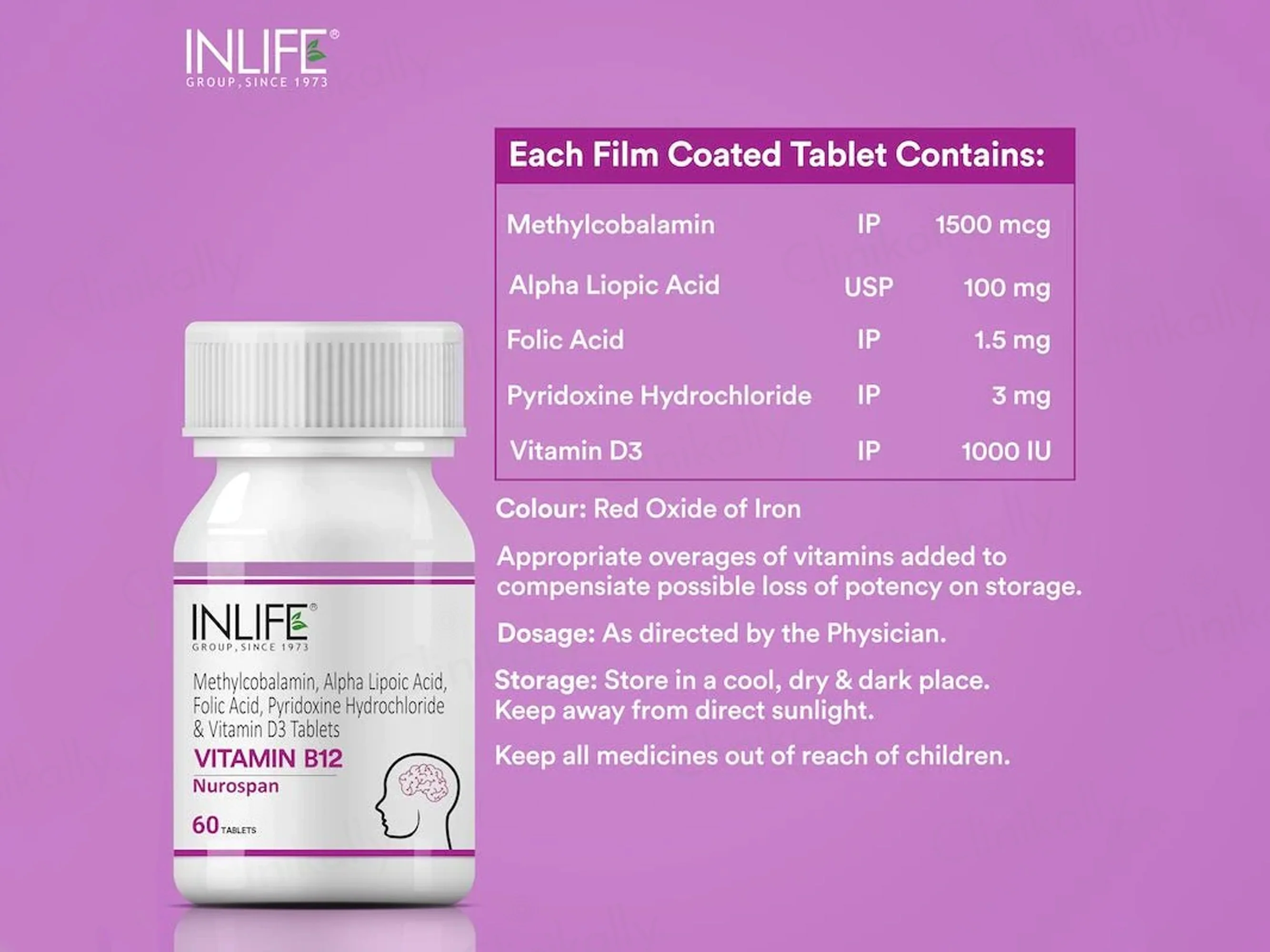 Inlife Nurospan Vitamin B12 Tablet - Image 2