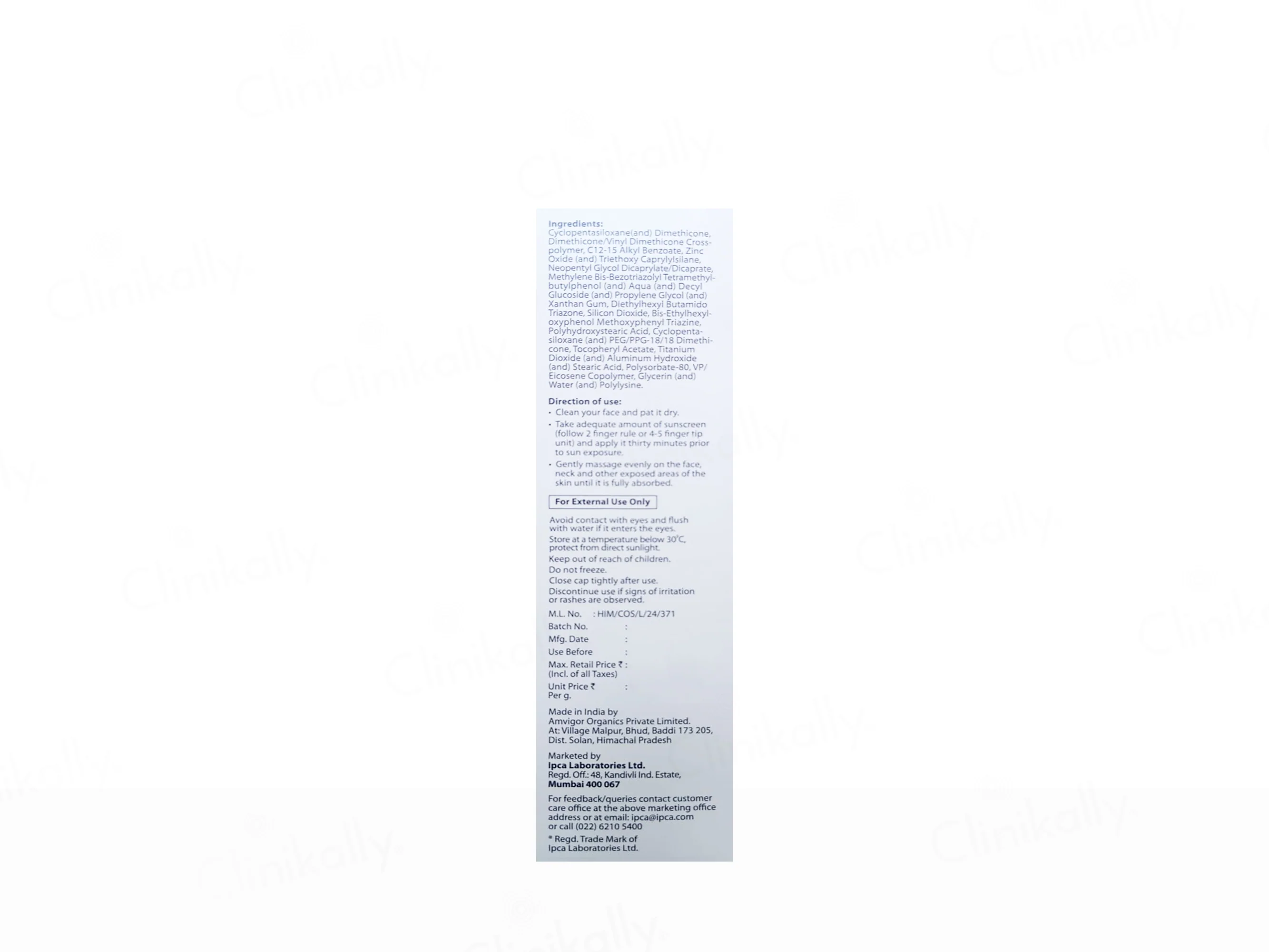 IPCA Acne-UV Advanced Light Protection Silicone Sunscreen Gel SPF 50+ PA++++ - Image 3