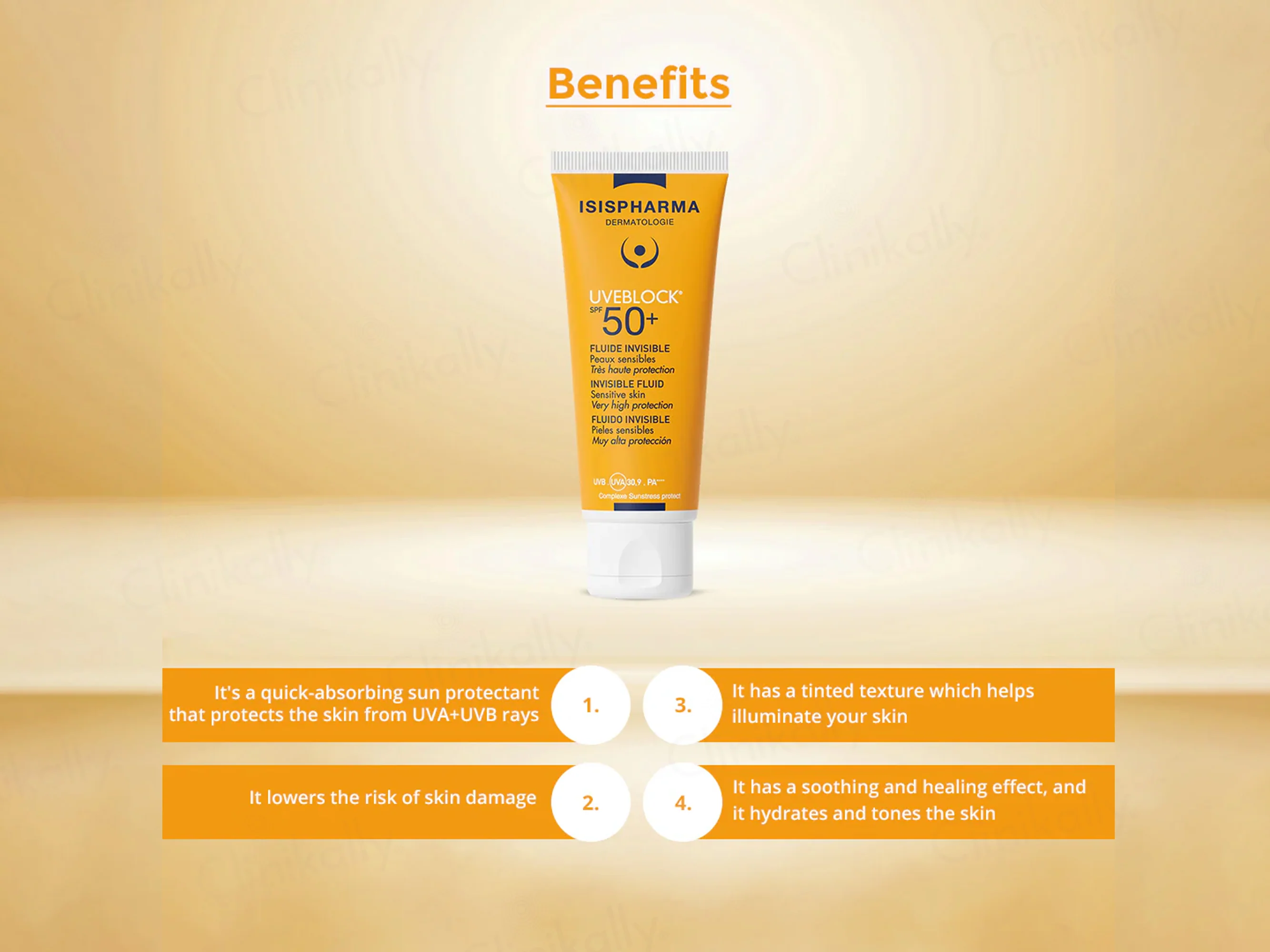 Isispharma UVE Block Invisible Fluid Sunscreen SPF 50+ PA++++ - Image 2