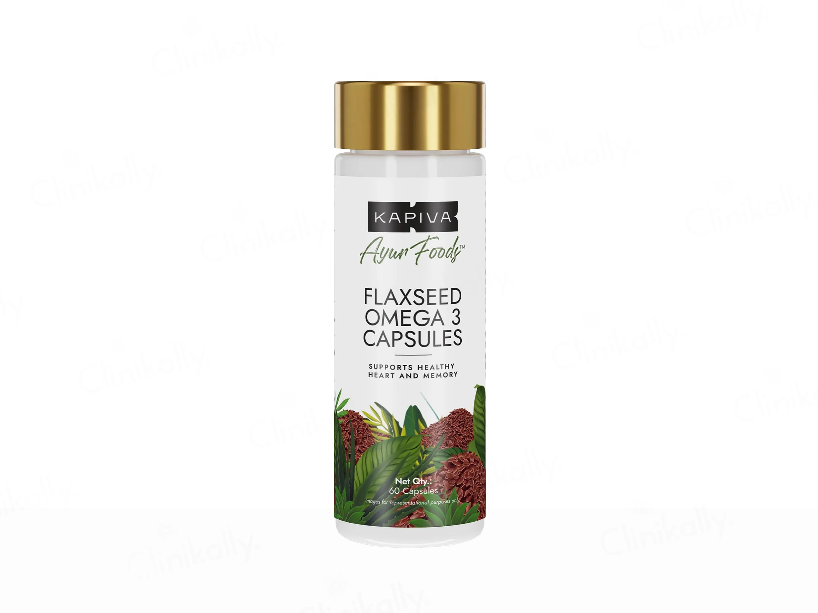 Kapiva Flaxseed Omega 3 Capsule For Heart & Memory Health