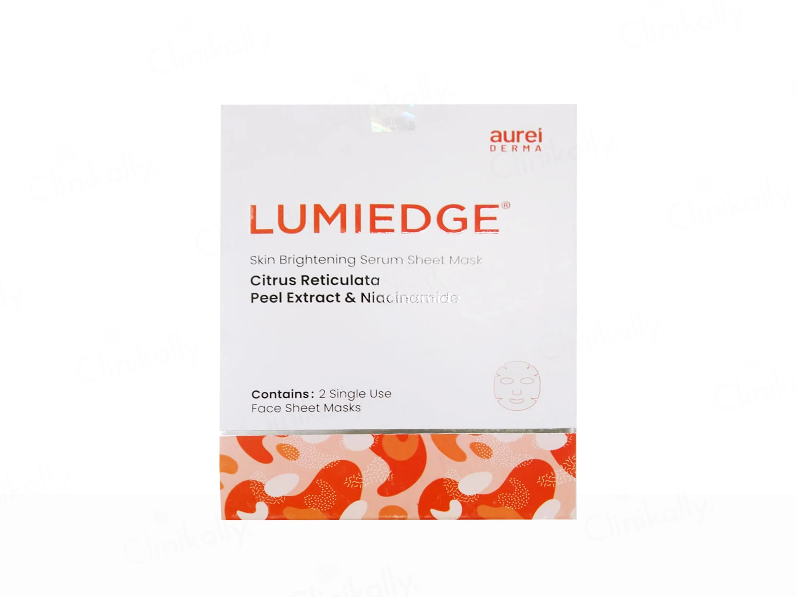 Lumiedge Serum Skin Brightening Sheet Mask With Citrus Reticulata Peel Extract & Niacinamide