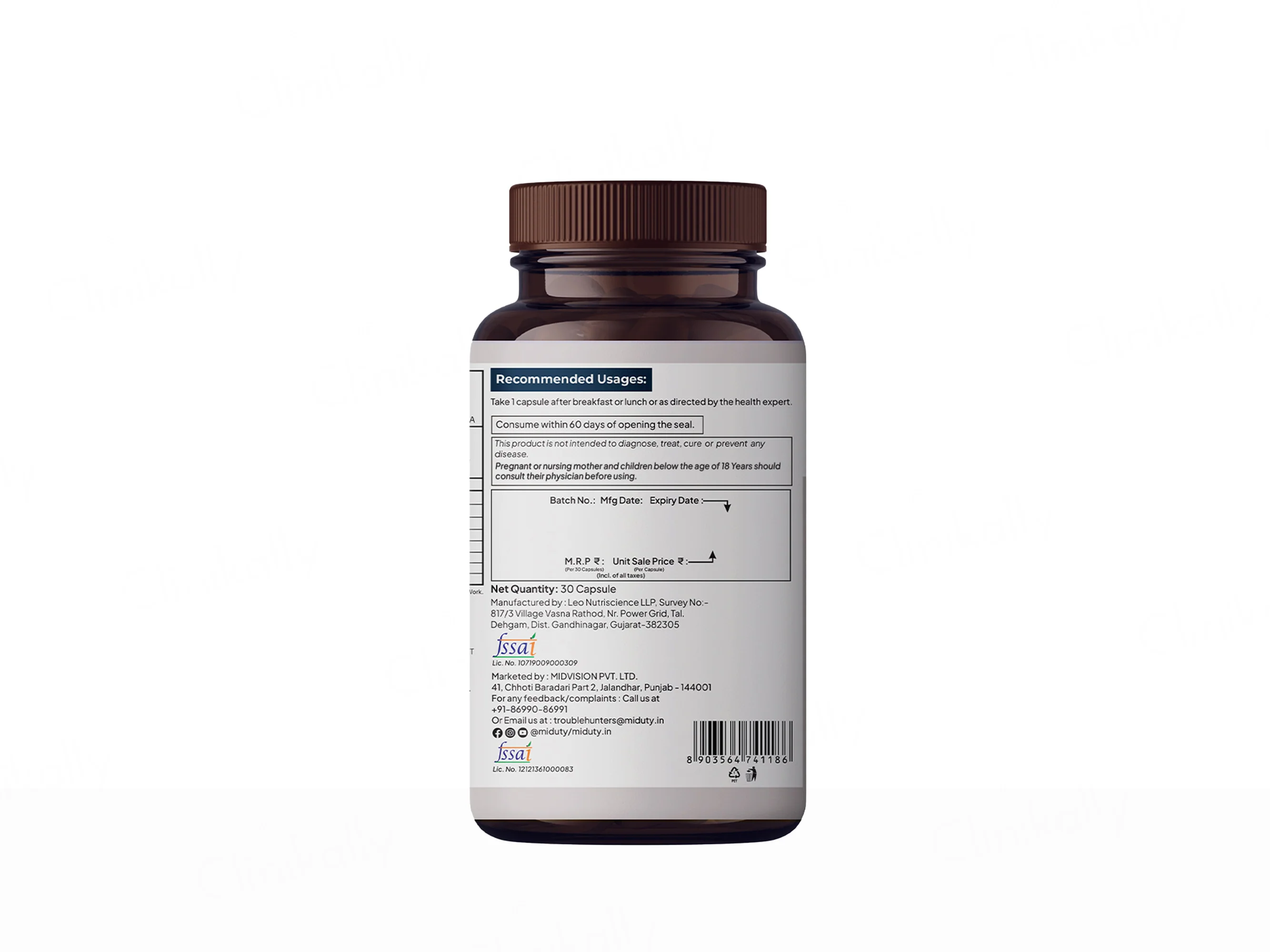 Miduty A.D.K Vitamin D3 + Vitamin K2 + Vitamin A Capsule - Image 3