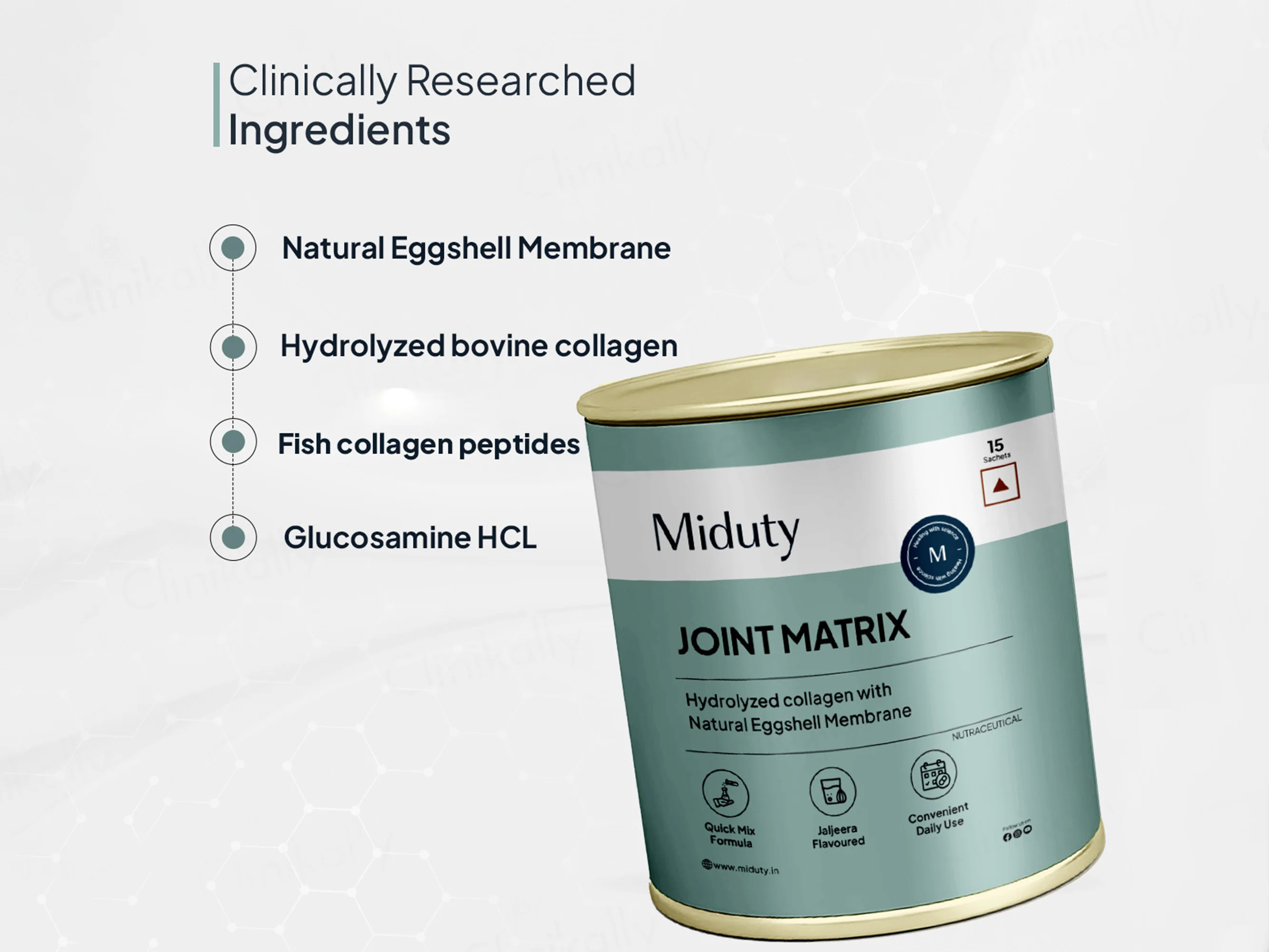 Miduty Joint Matrix Hydrolyzed Collagen Nutraceutical Powder - Image 4
