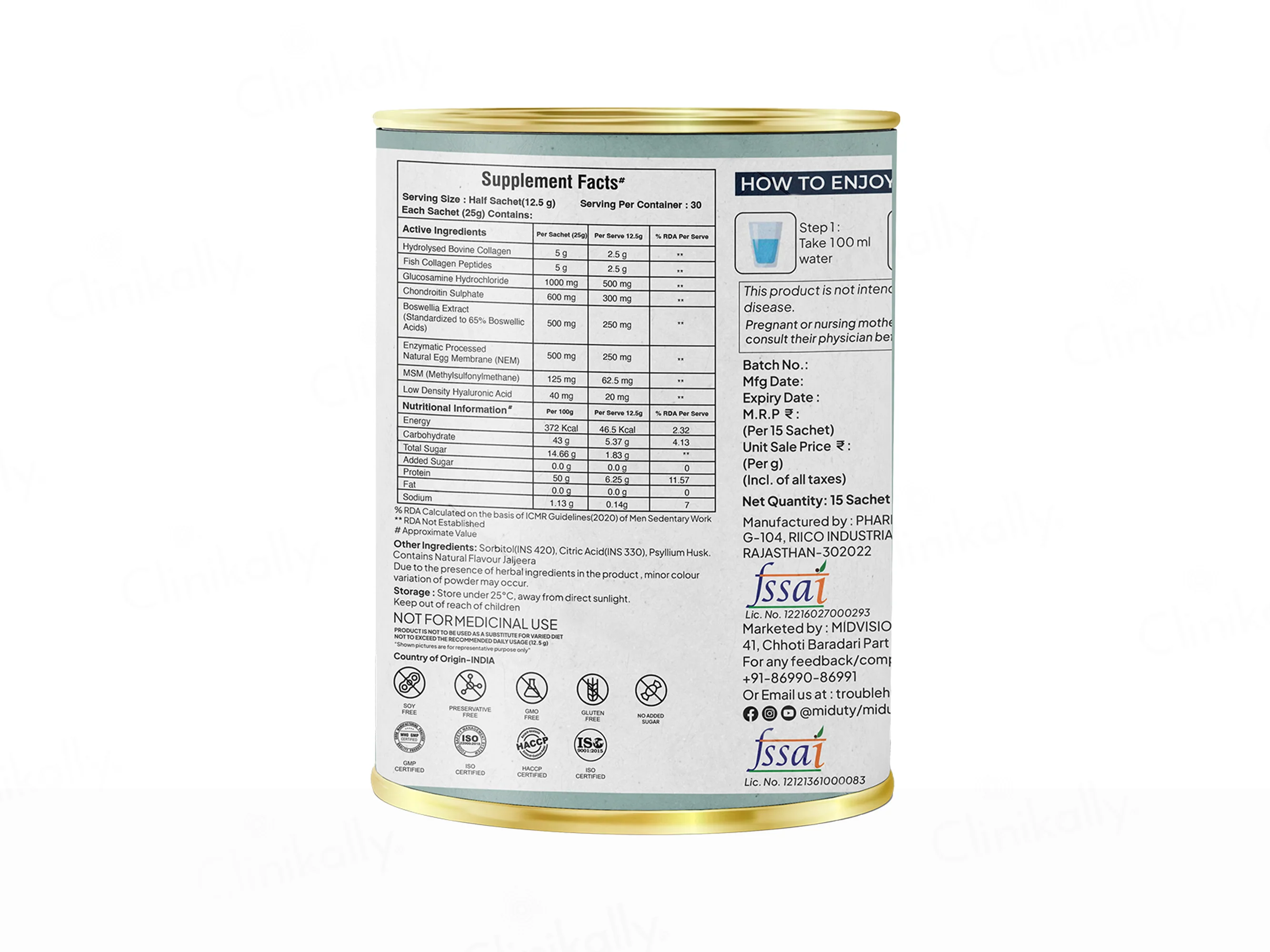 Miduty Joint Matrix Hydrolyzed Collagen Nutraceutical Powder - Image 7