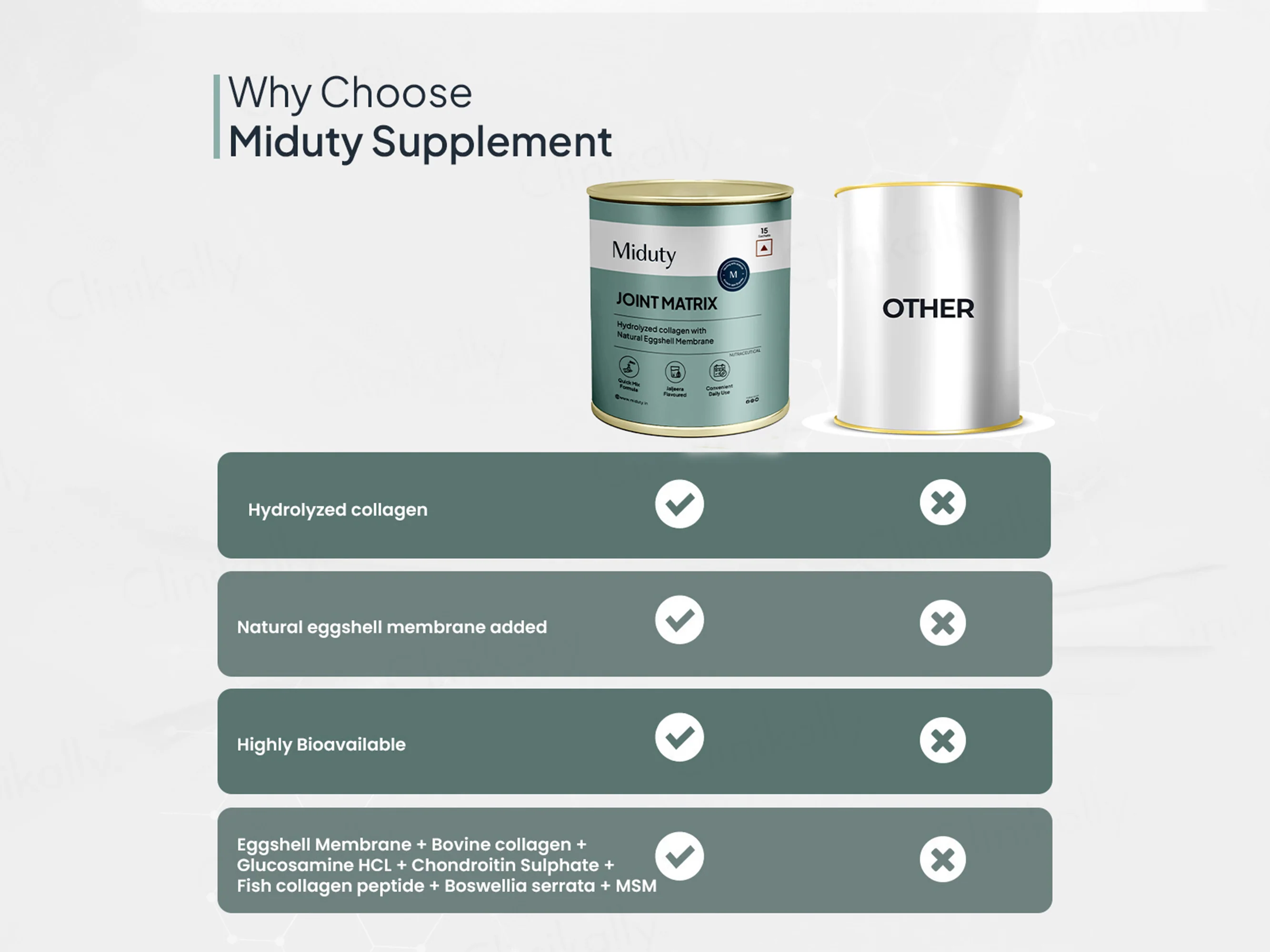 Miduty Joint Matrix Hydrolyzed Collagen Nutraceutical Powder - Image 9