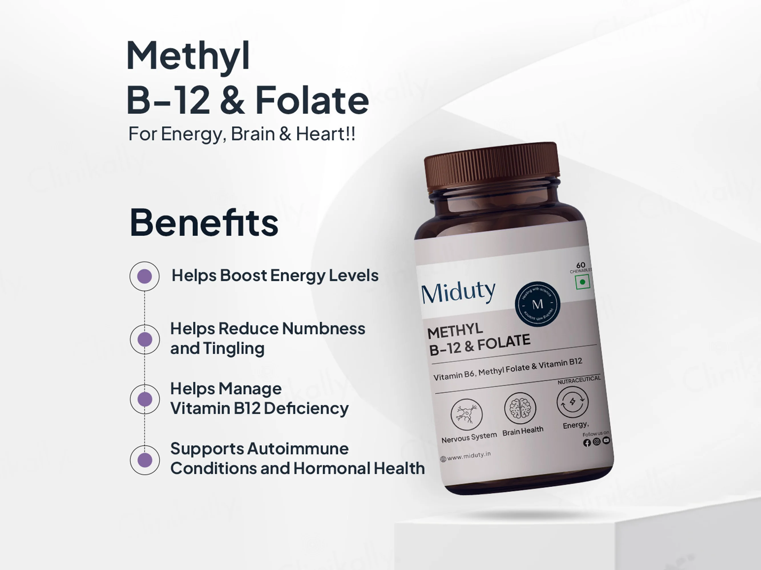 Miduty Methyl B-12 & Folate Chewable Tablet - Image 2