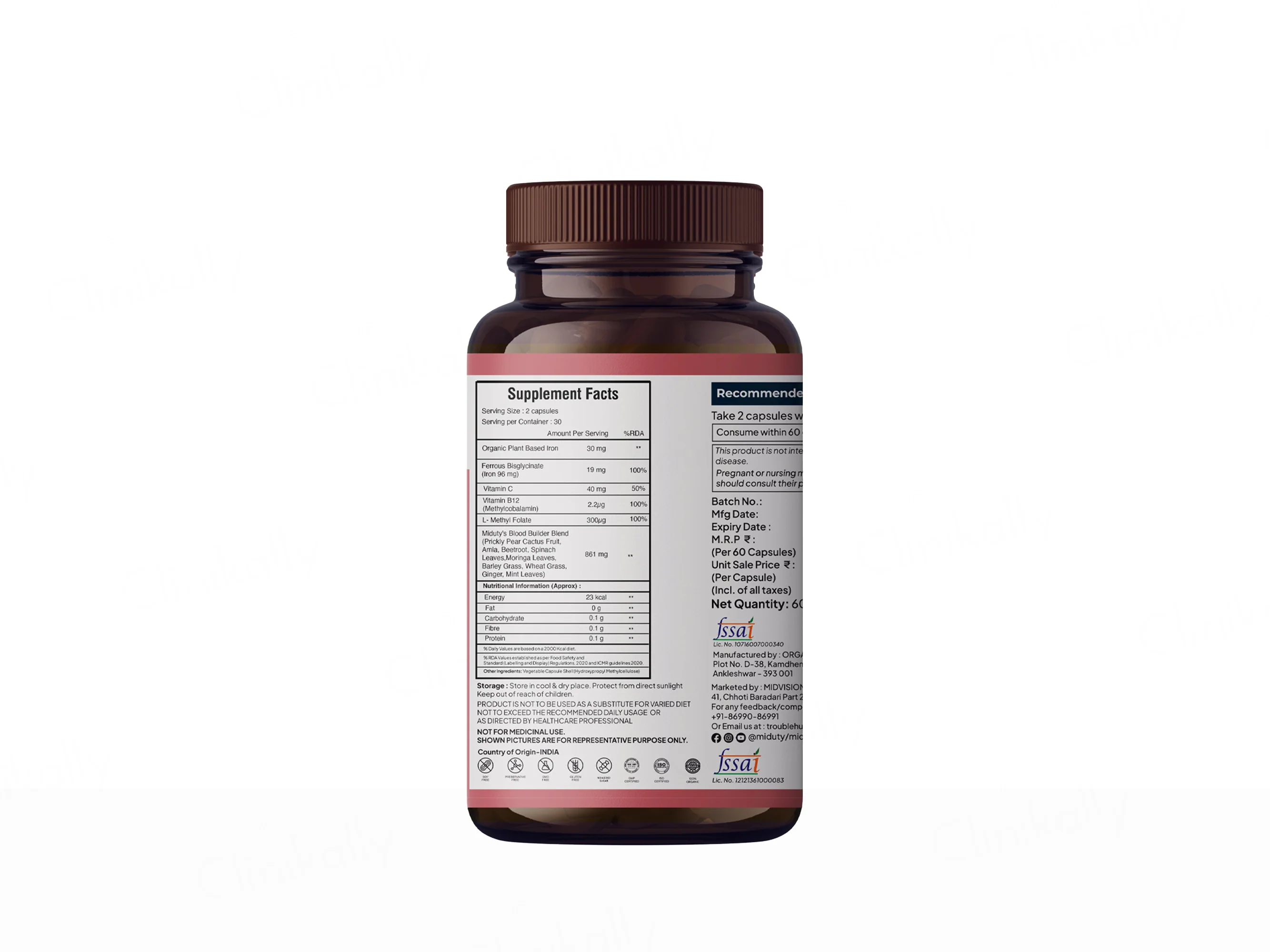 Miduty Organic Blood Builder Capsule - Image 2