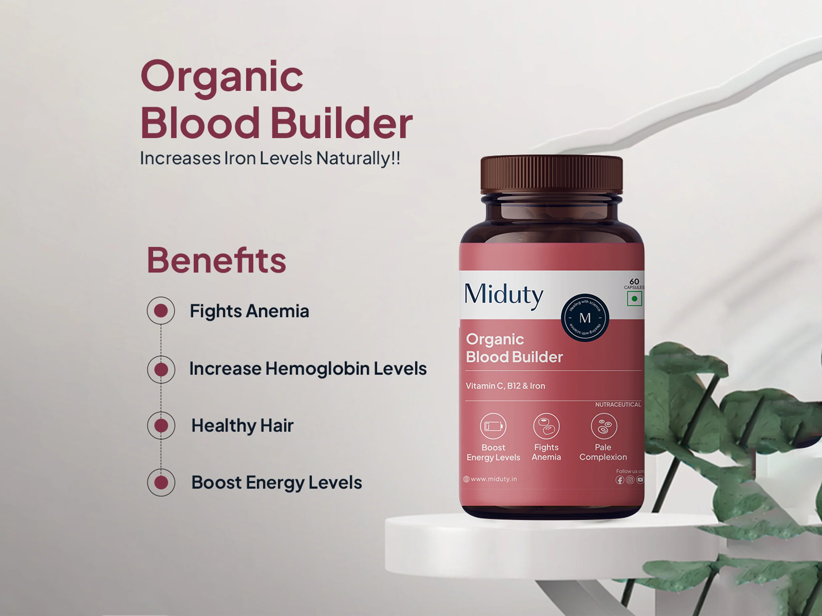 Miduty Organic Blood Builder Capsule - Image 5