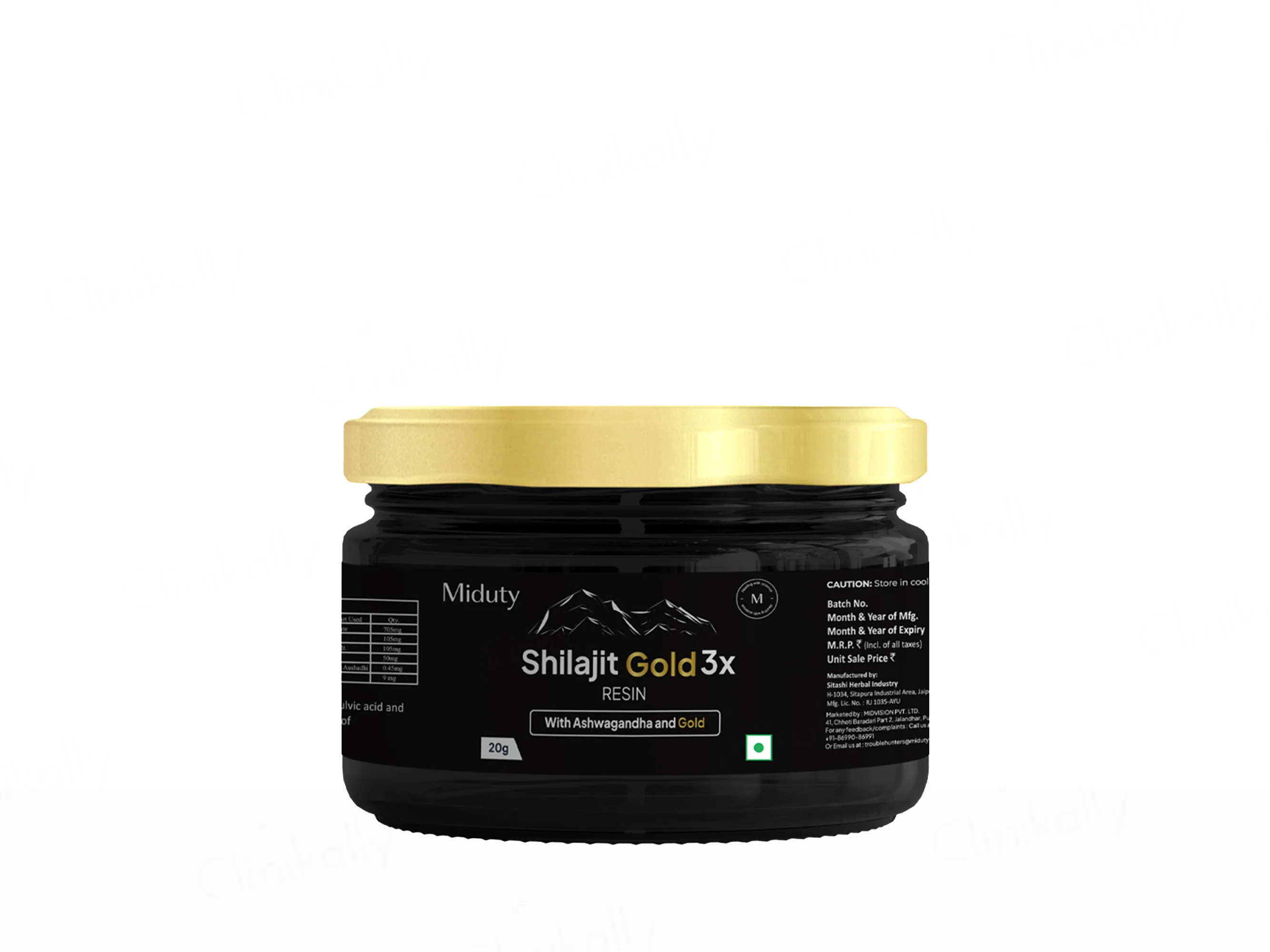 Miduty Shilajit Gold 3x Resin With Ashwagandha And Gold - Image 3