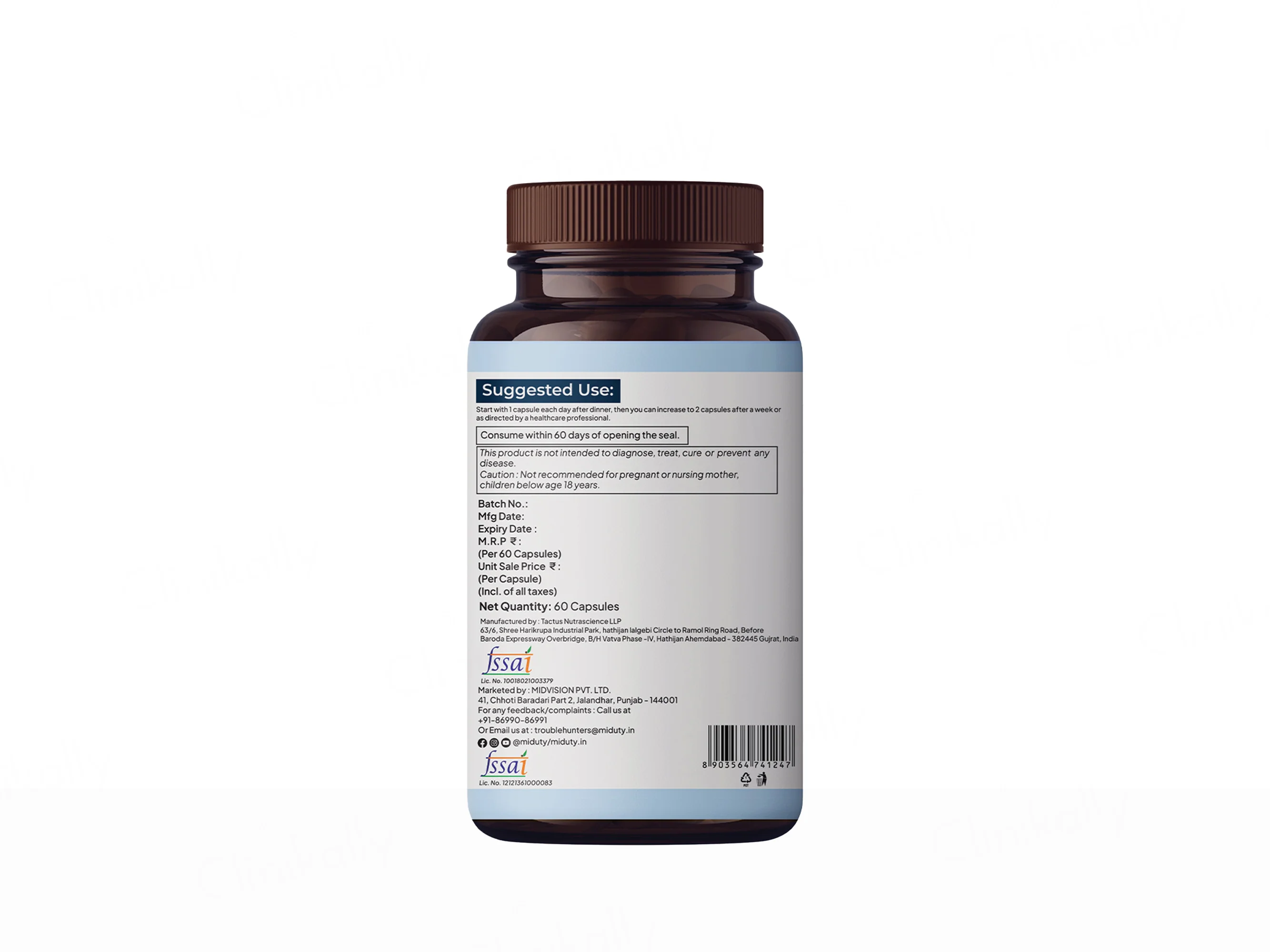 Miduty Sleep Well Melatonin, Chamomile Extract & L-Tryptophan Capsule - Image 3