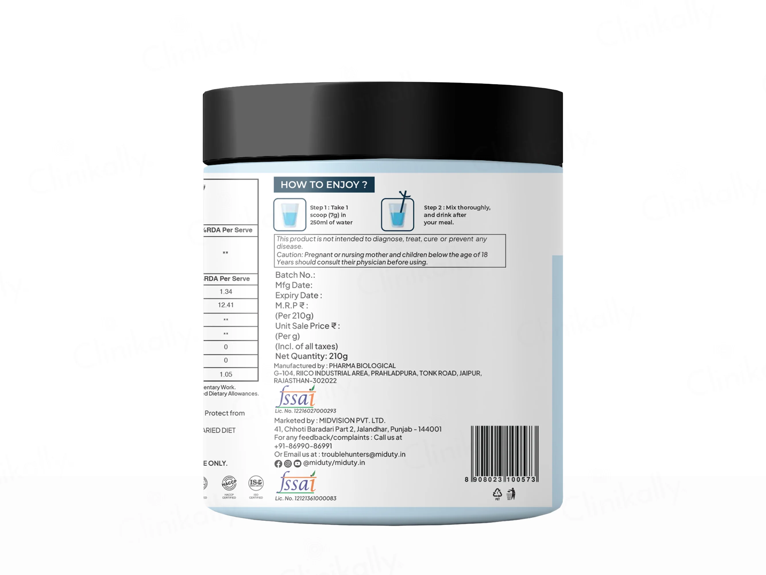 Miduty Type 1, 2 & 3 Hydrolyzed Marine Collagen 4X Peptides Powder - Unflavoured - Image 8
