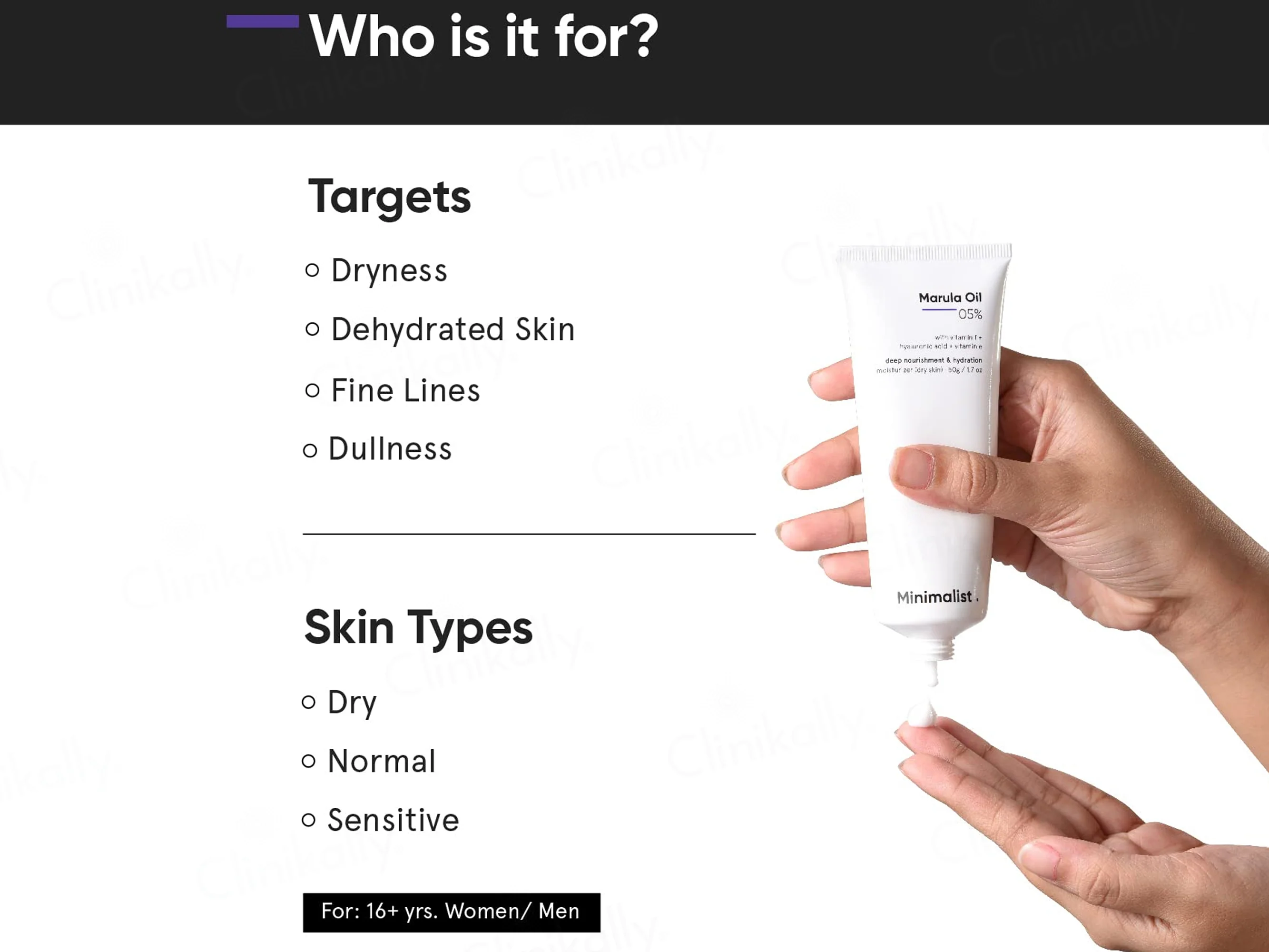 Minimalist 5% Marula Oil Moisturizer For Dry Skin - Image 2