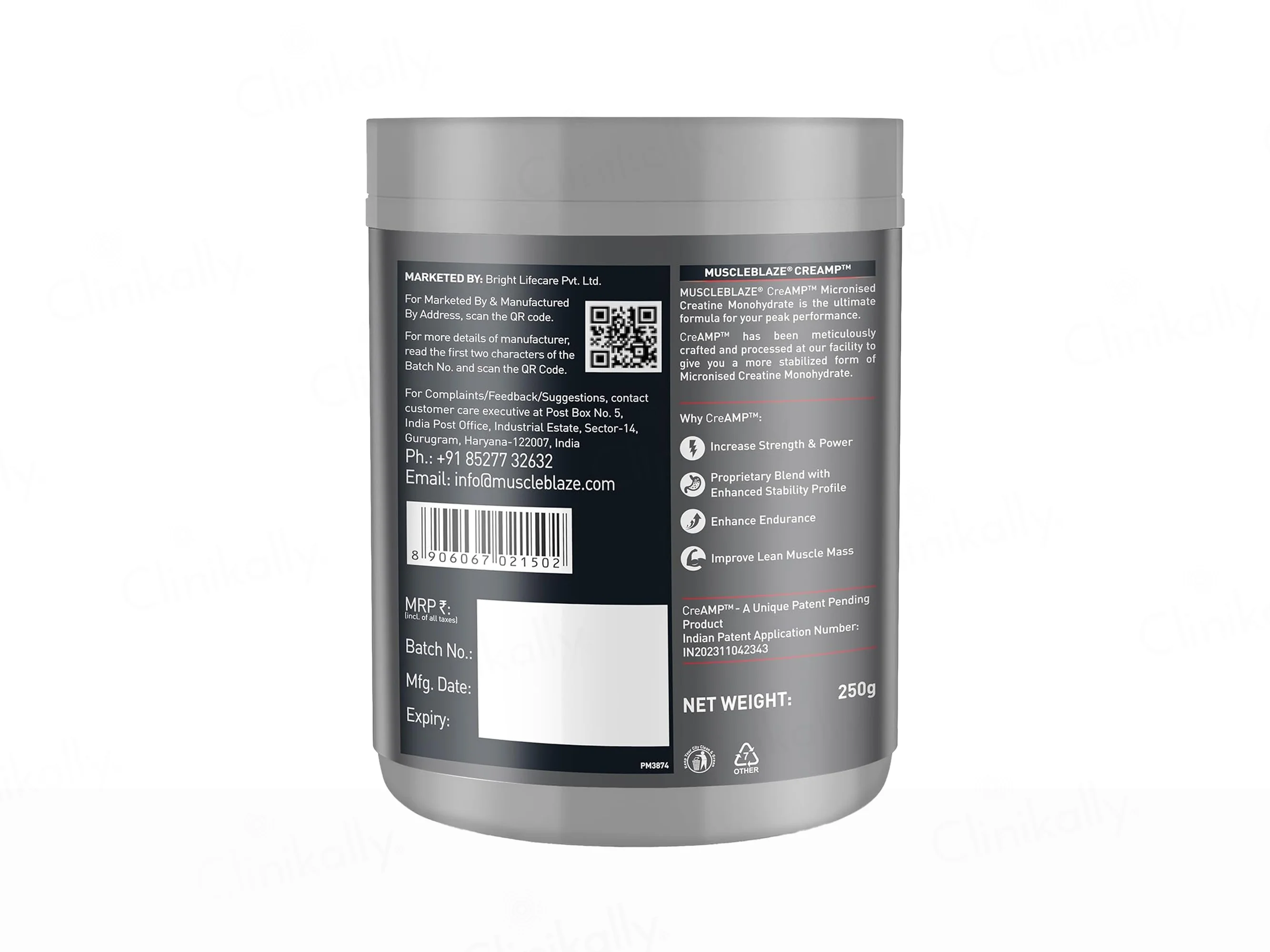 MuscleBlaze CreAMP Micronised Creatine Monohydrate Nutraceutical Powder - Unflavoured - Image 11