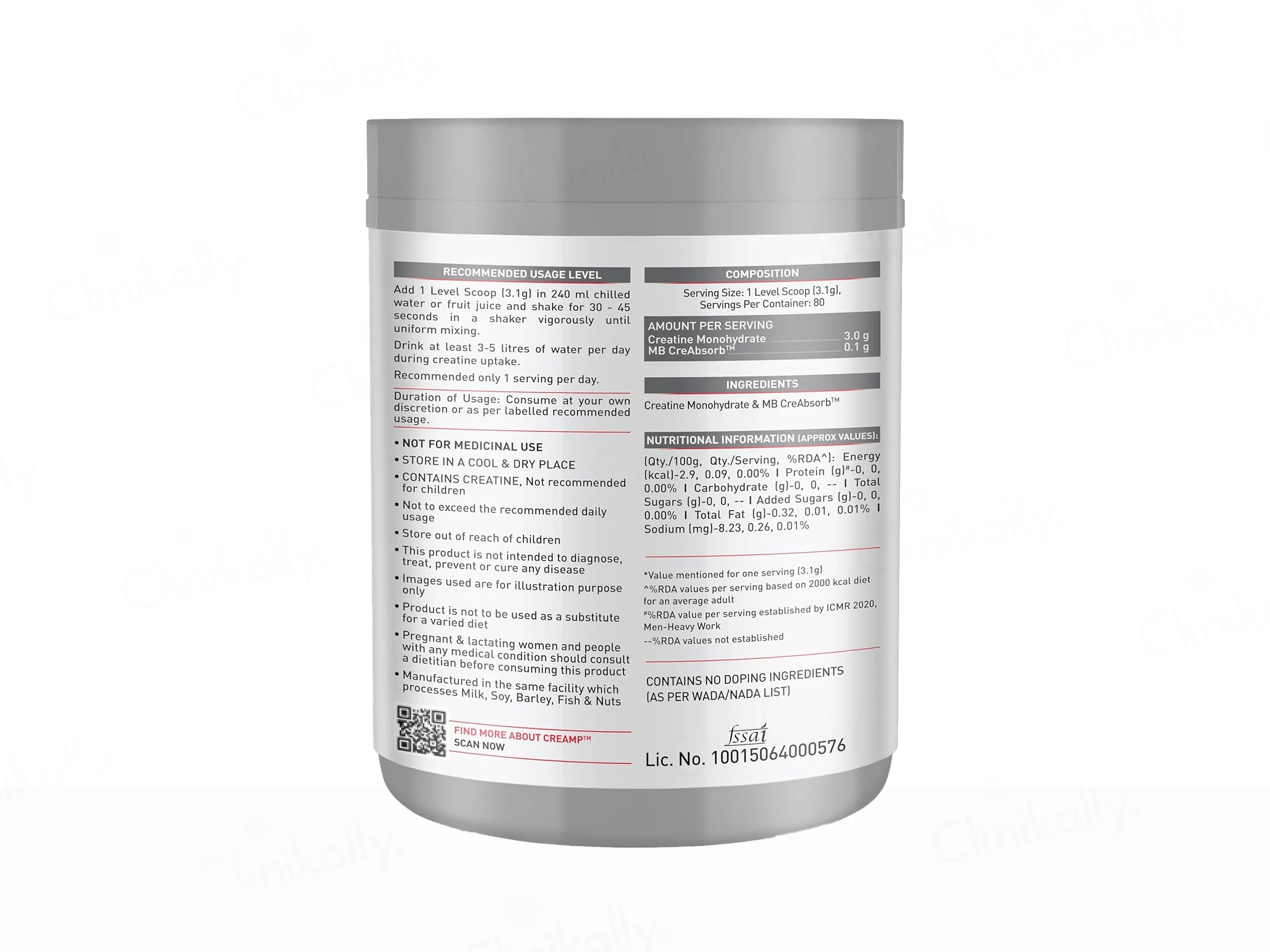 MuscleBlaze CreAMP Micronised Creatine Monohydrate Nutraceutical Powder - Unflavoured - Image 12